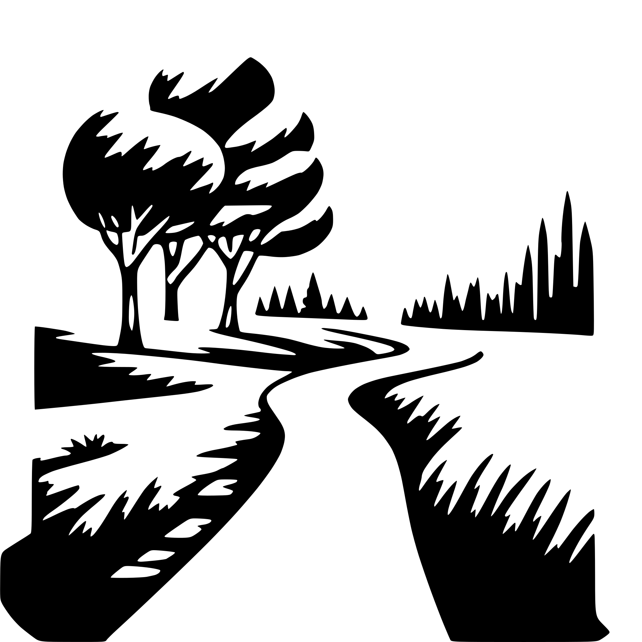 AI-generated SVG of 'a minimal line drawing of a passage in nature'