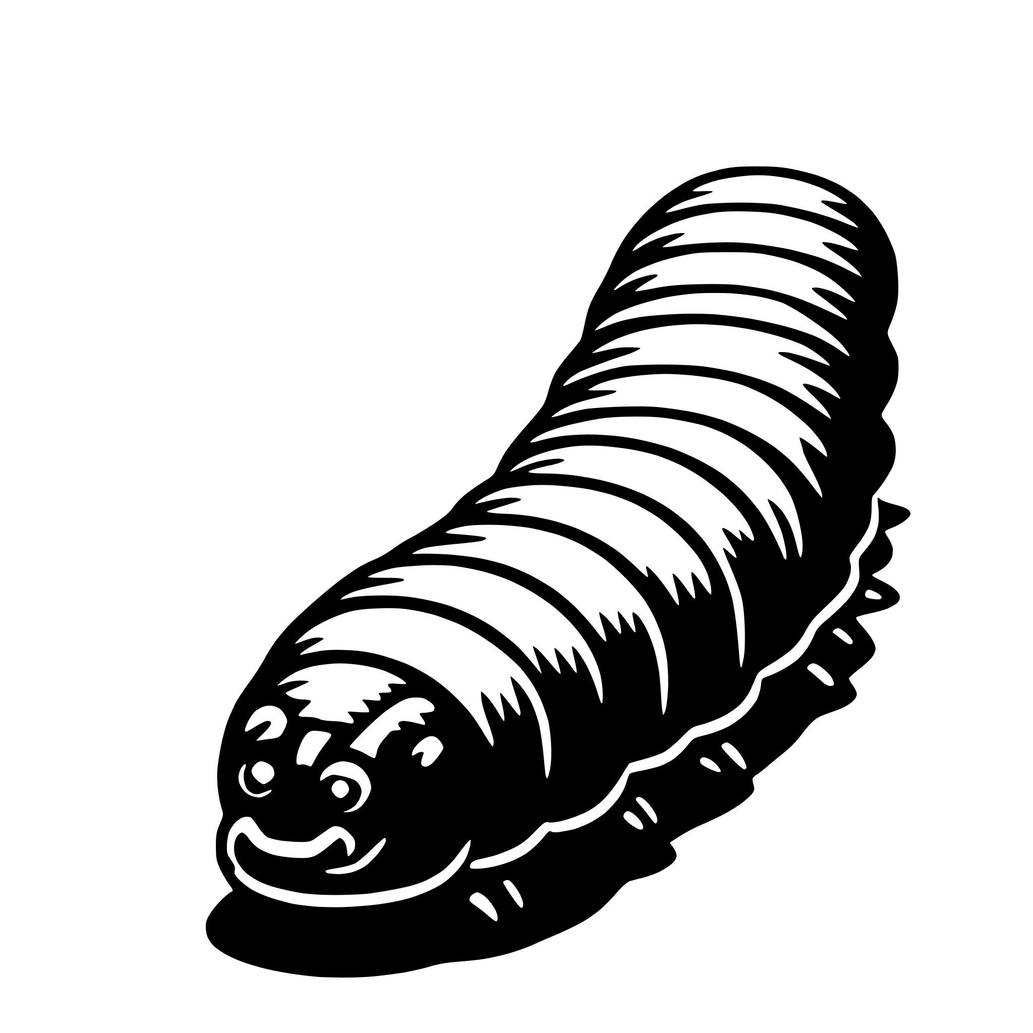 AI-generated SVG of 'caterpillar'