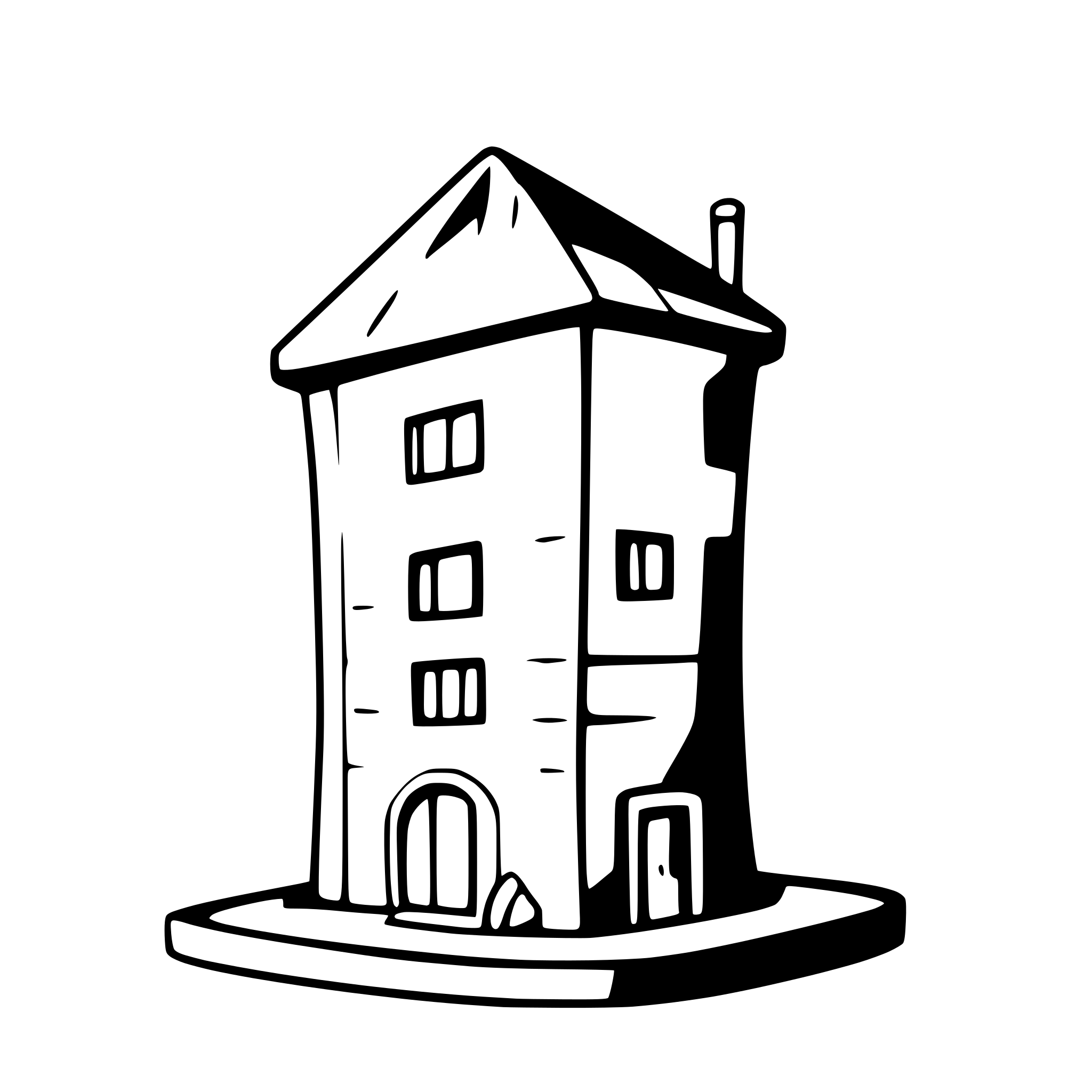 AI-generated SVG of a building