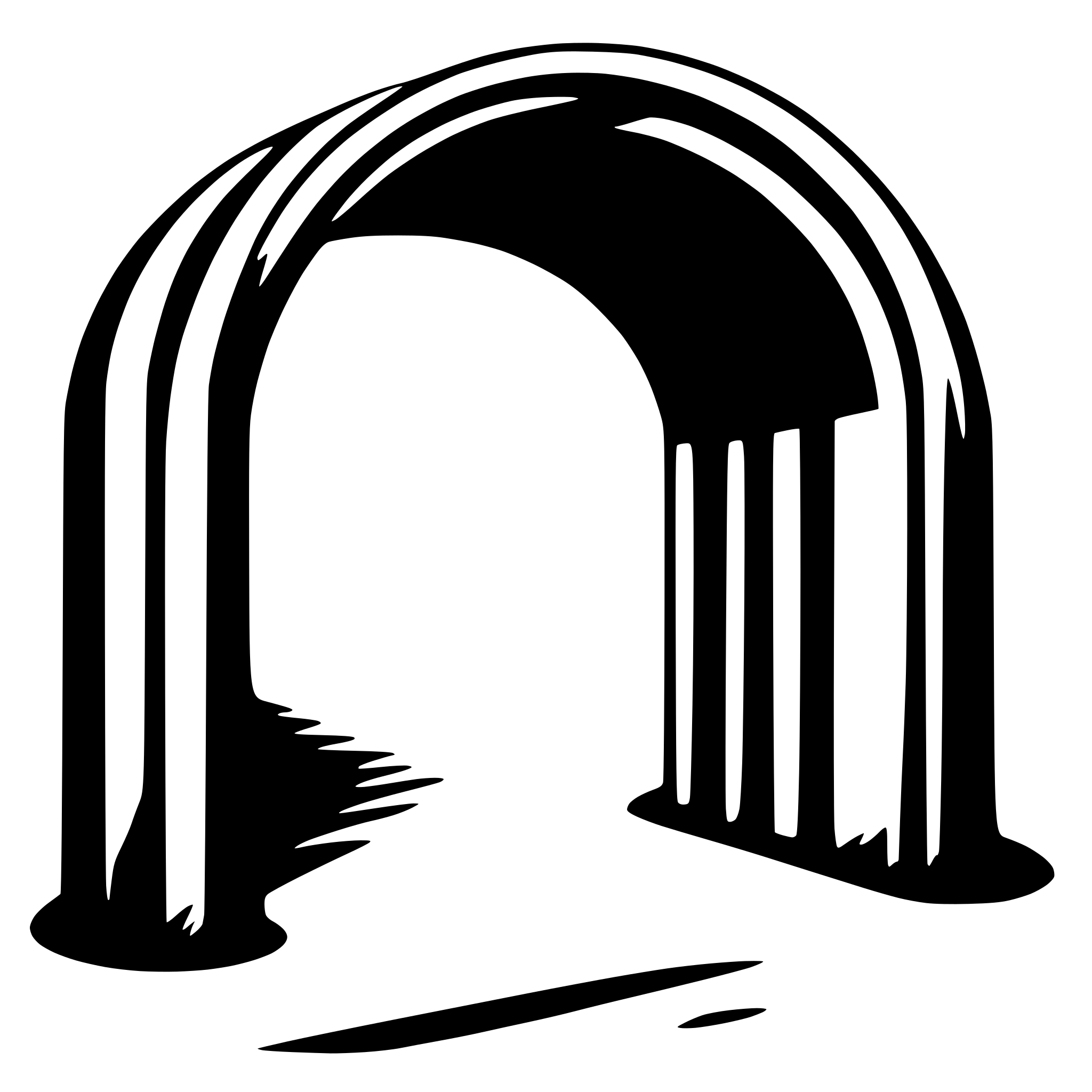 AI-generated SVG of 'A very thick simple arc'