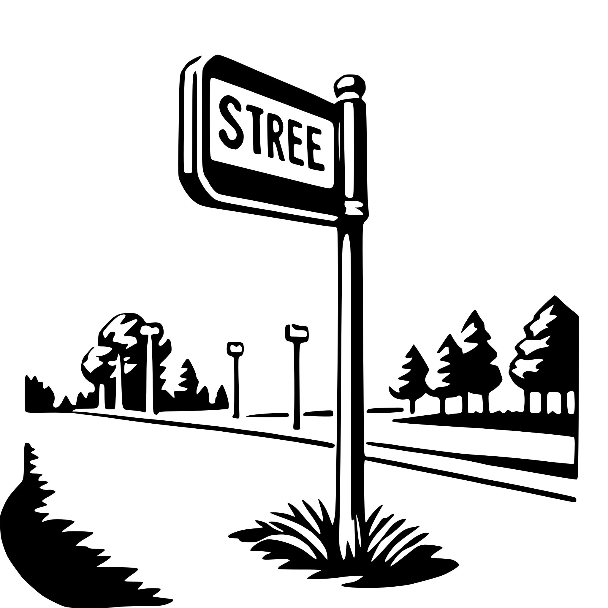 AI-generated SVG of a street sign