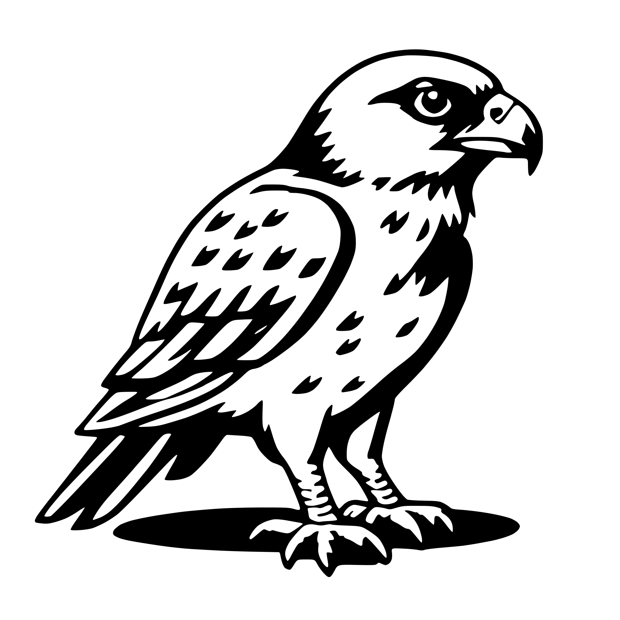 AI-generated SVG of 'hawk'