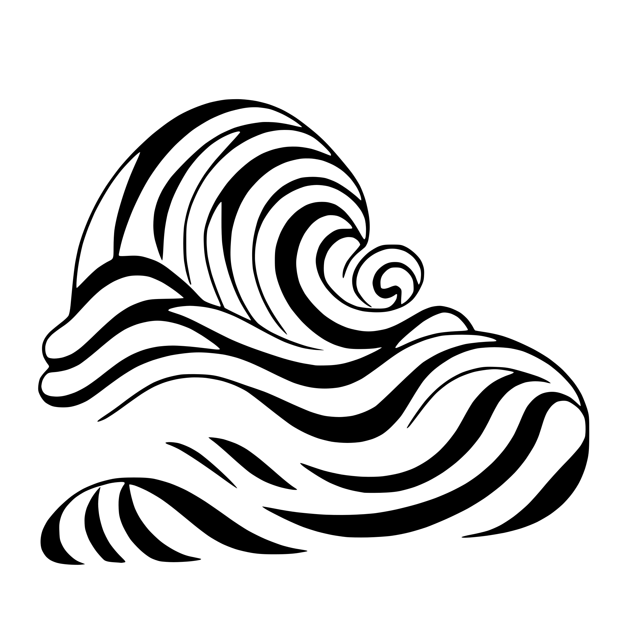 AI-generated SVG of 'abstract waves with swirling motion'