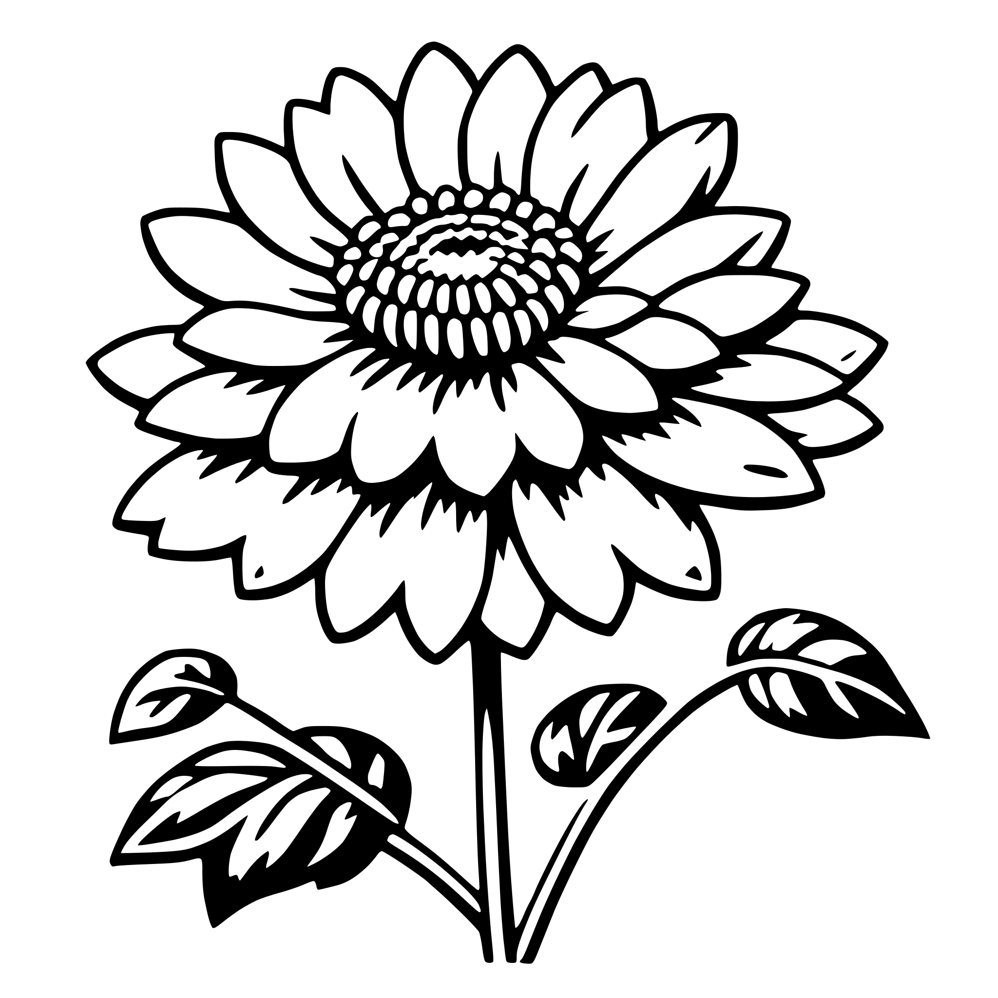 AI-generated SVG of a chrysanthemum