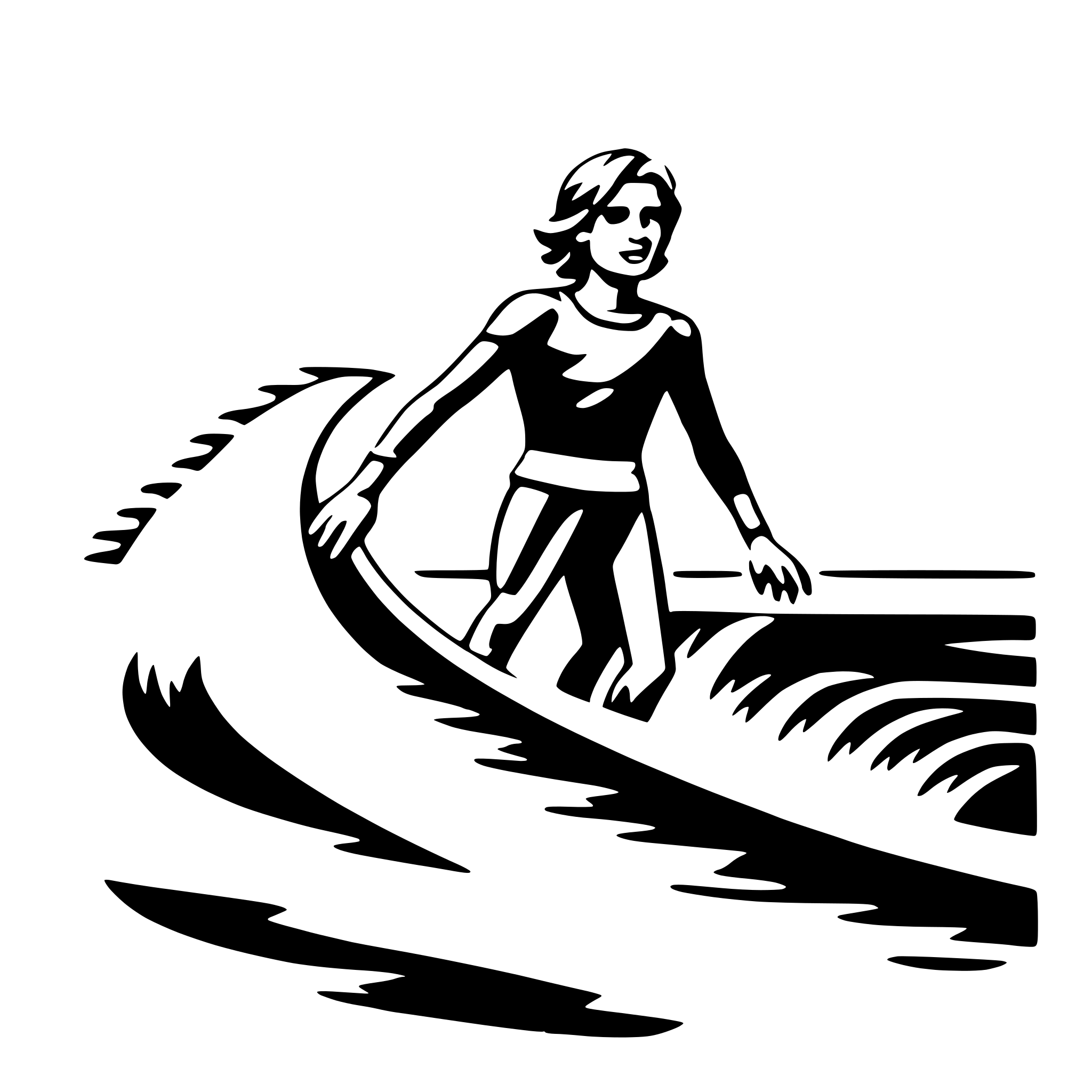 AI-generated SVG of 'surfer riding wave'