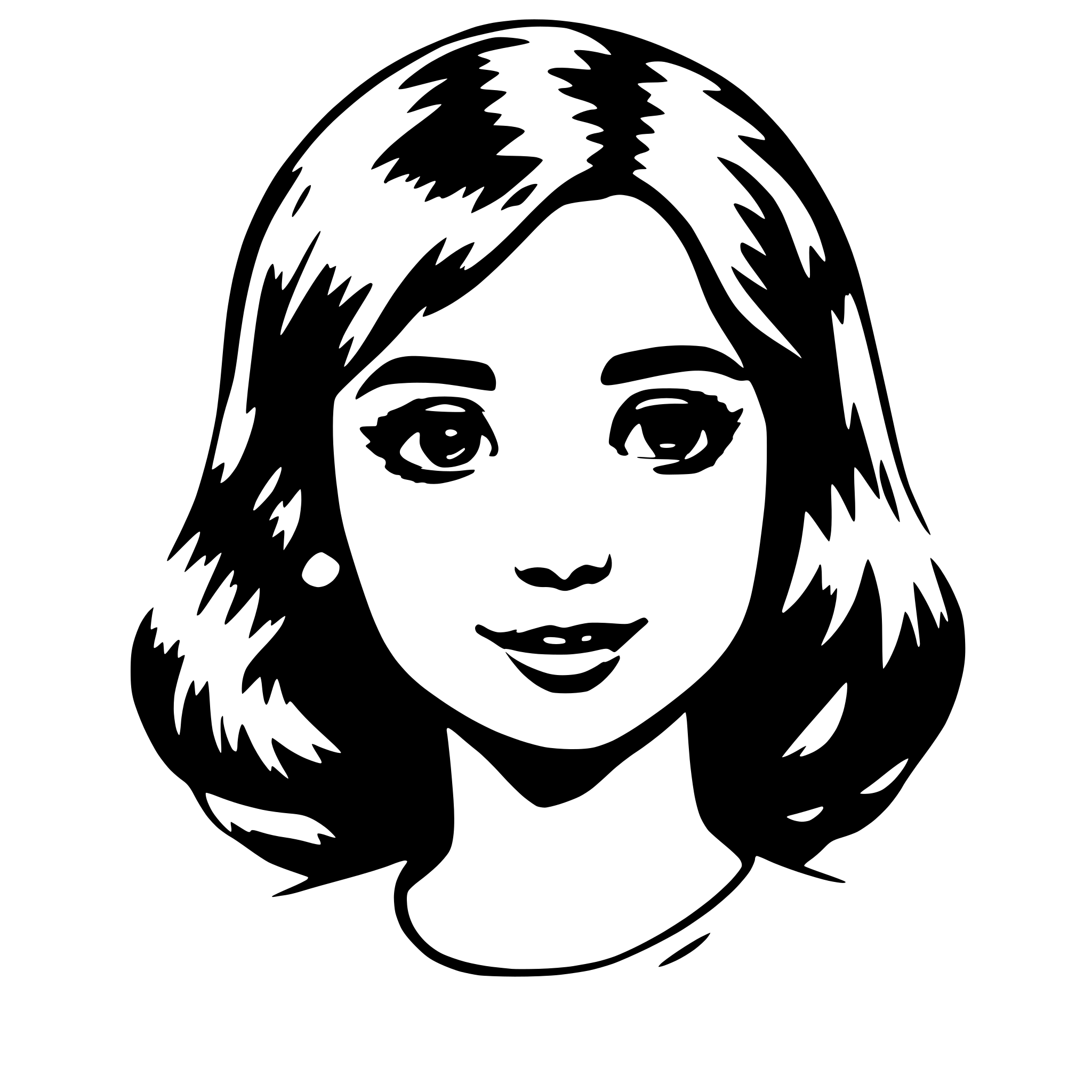 AI-generated SVG of 'Cute girl'