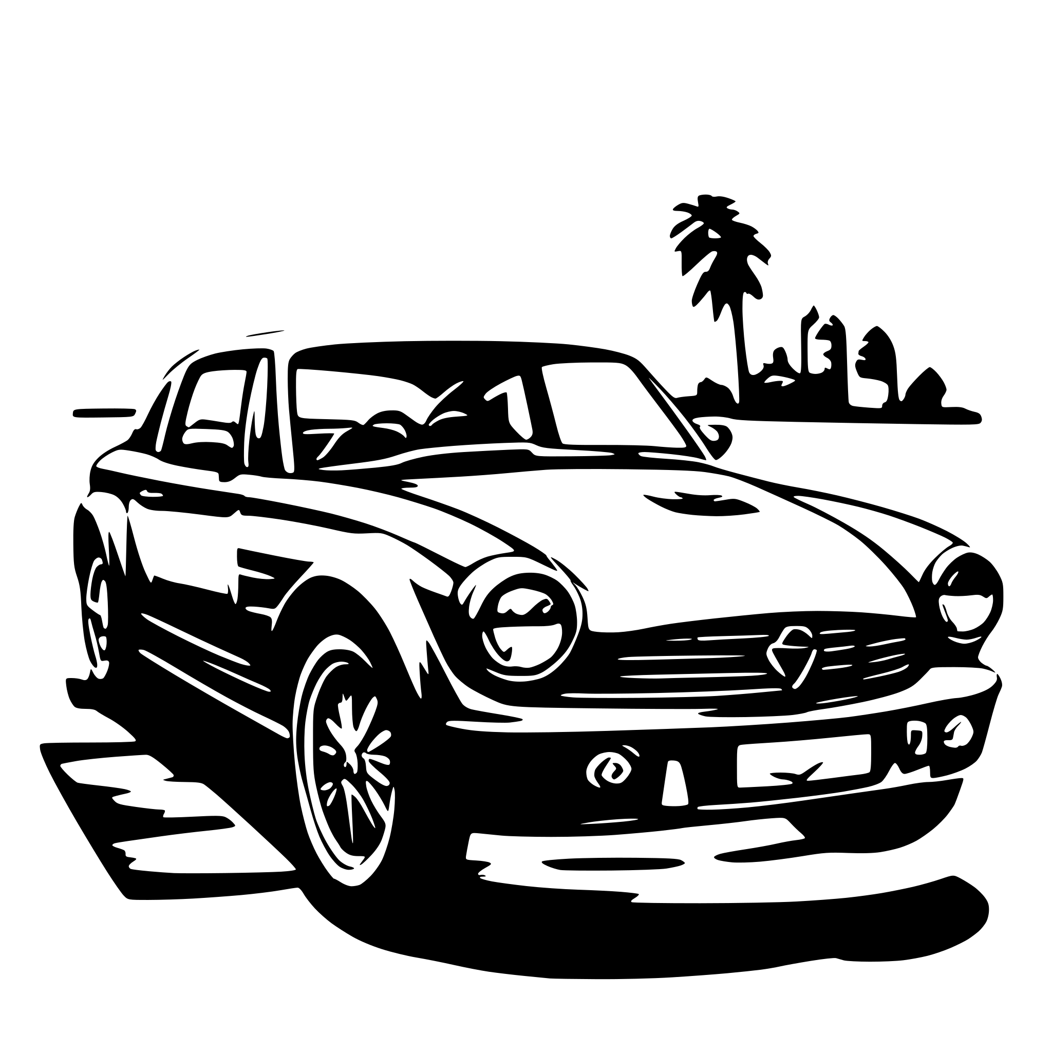 AI-generated SVG of a car