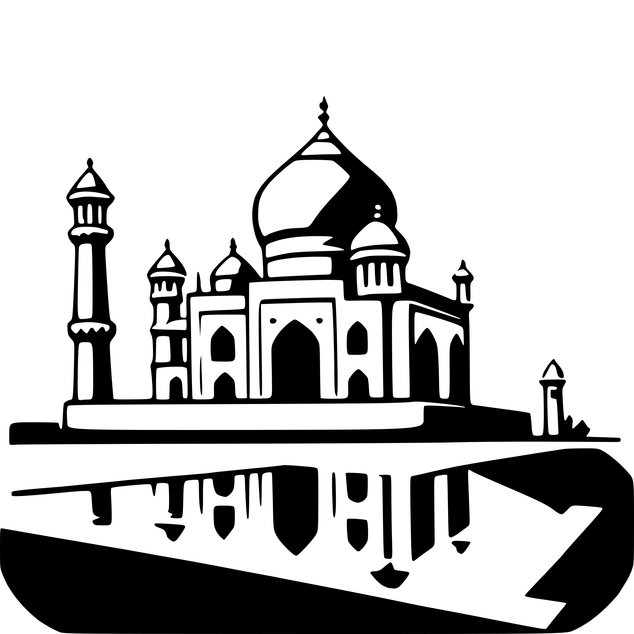AI-generated SVG of a taj mahal