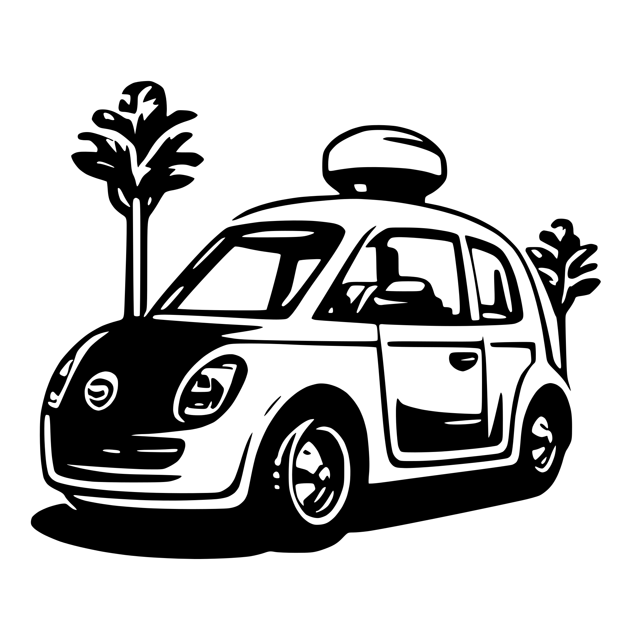 AI-generated SVG of 'Self driving car'