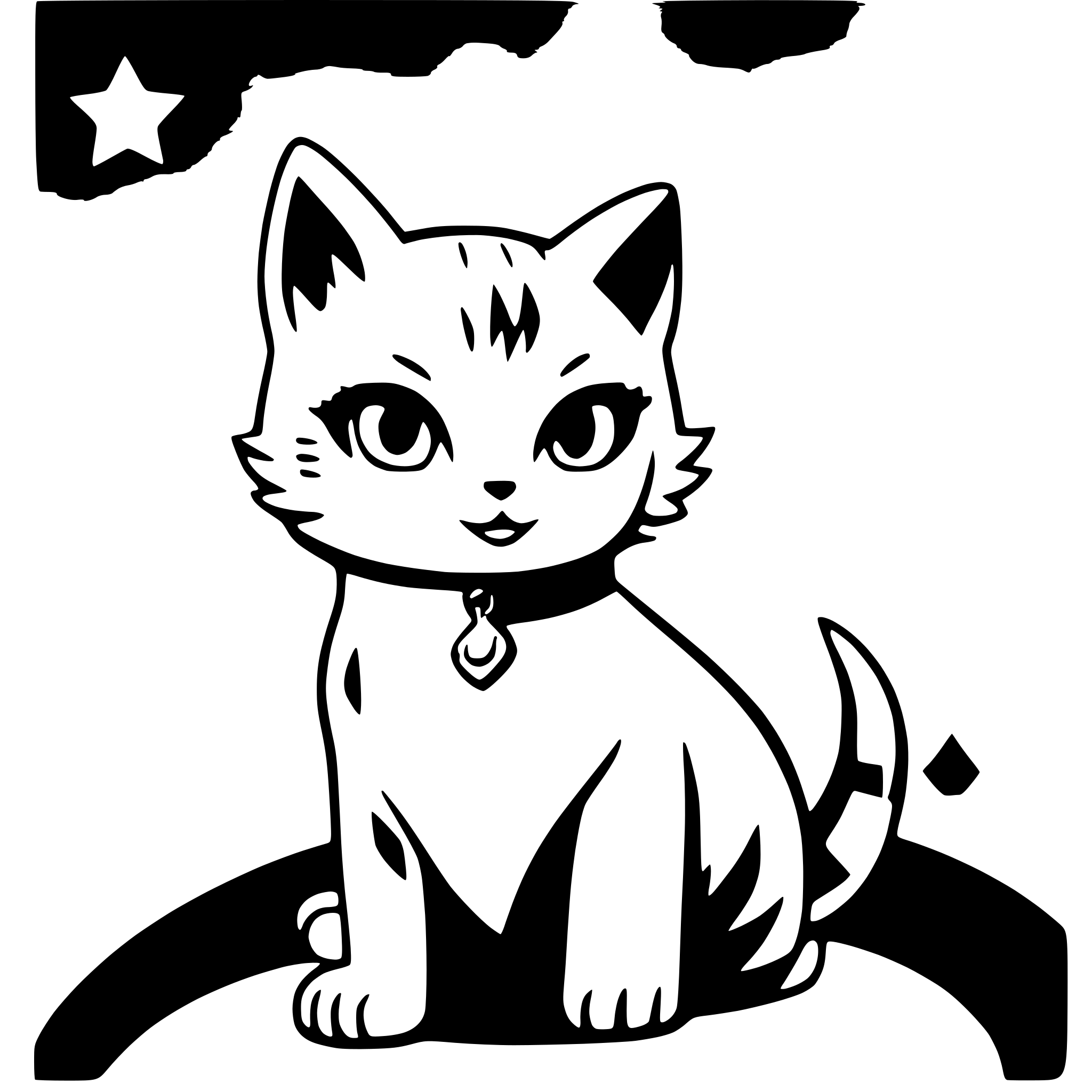 AI-generated SVG of 'cat with cosmic background'