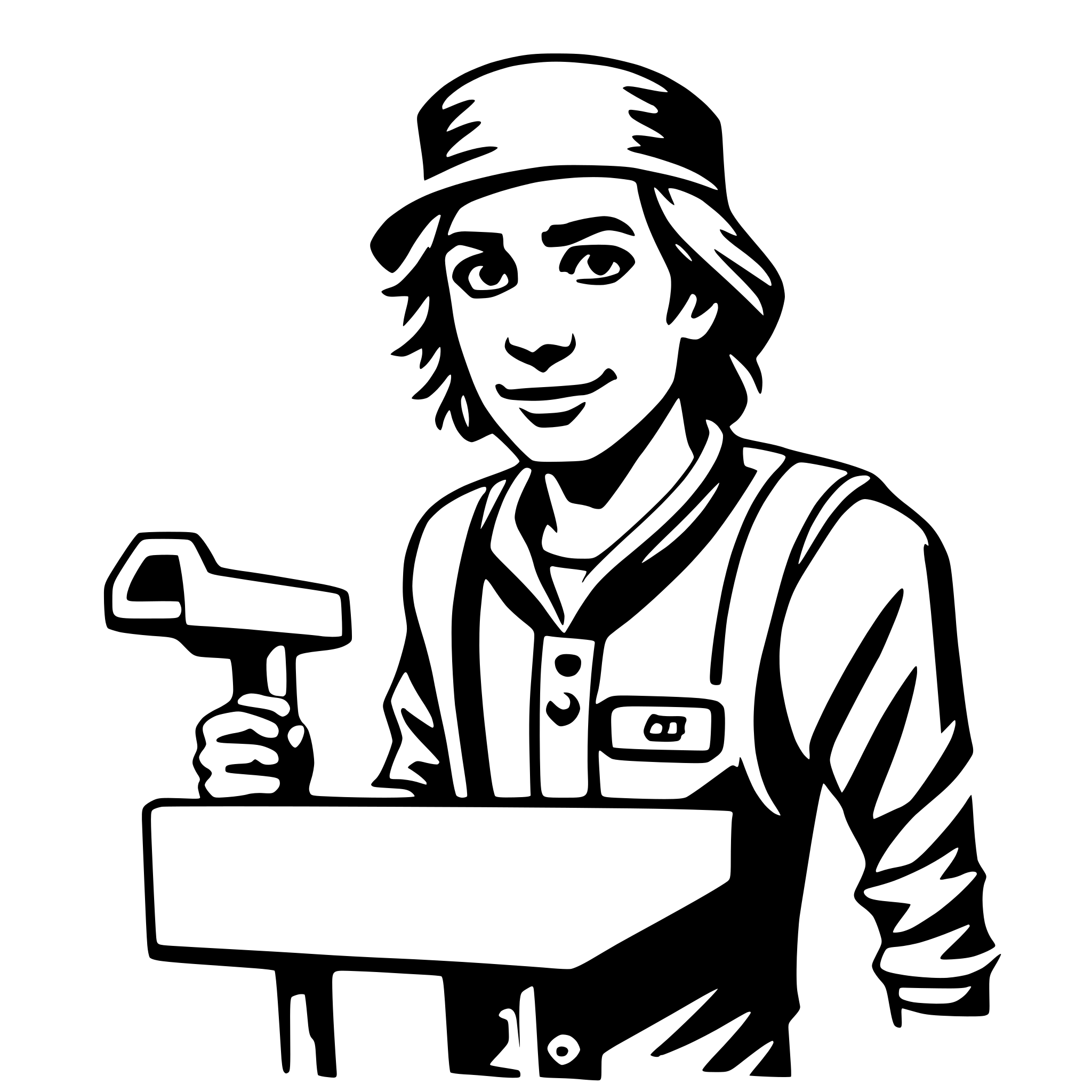AI-generated SVG of 'carpenter'