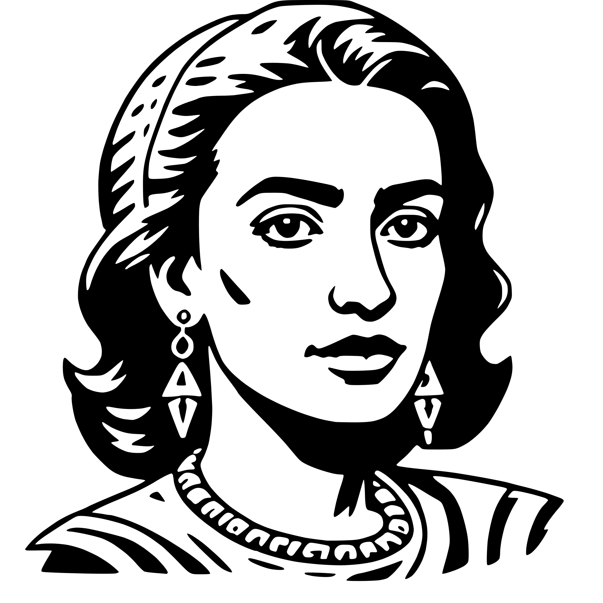 AI-generated SVG of 'frida kahlo'
