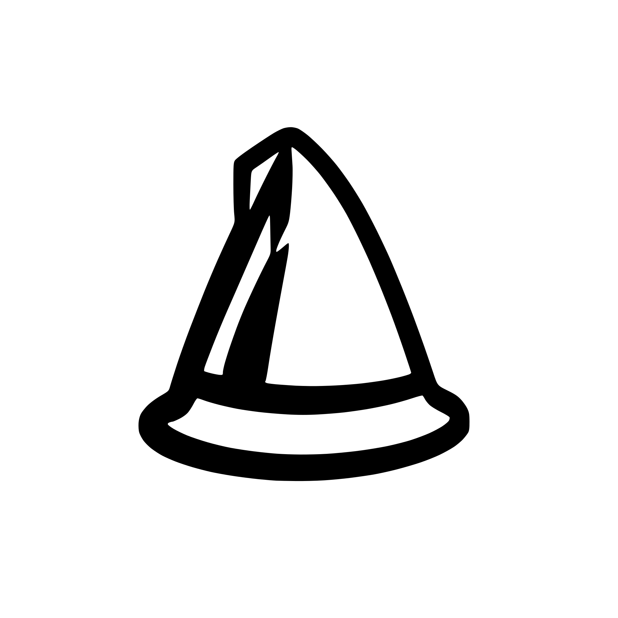 AI-generated SVG of a A simple icon of a gnome's hat