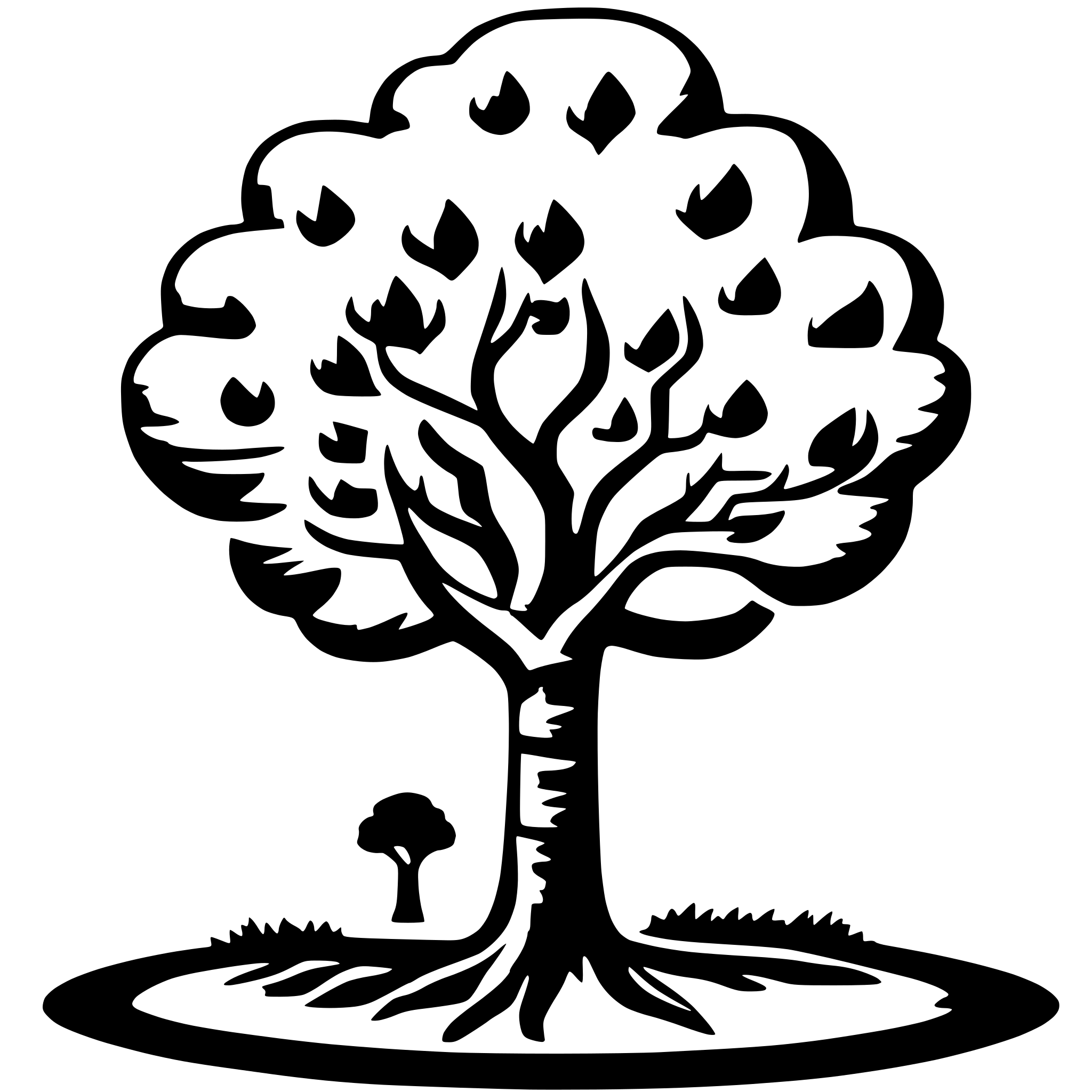 AI-generated SVG of a tree of life
