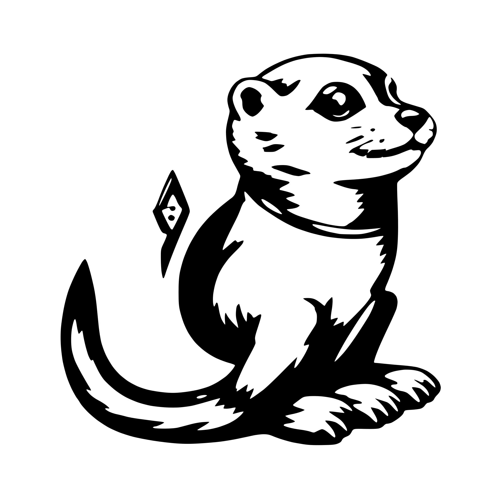 AI-generated SVG of 'otter playing video games'