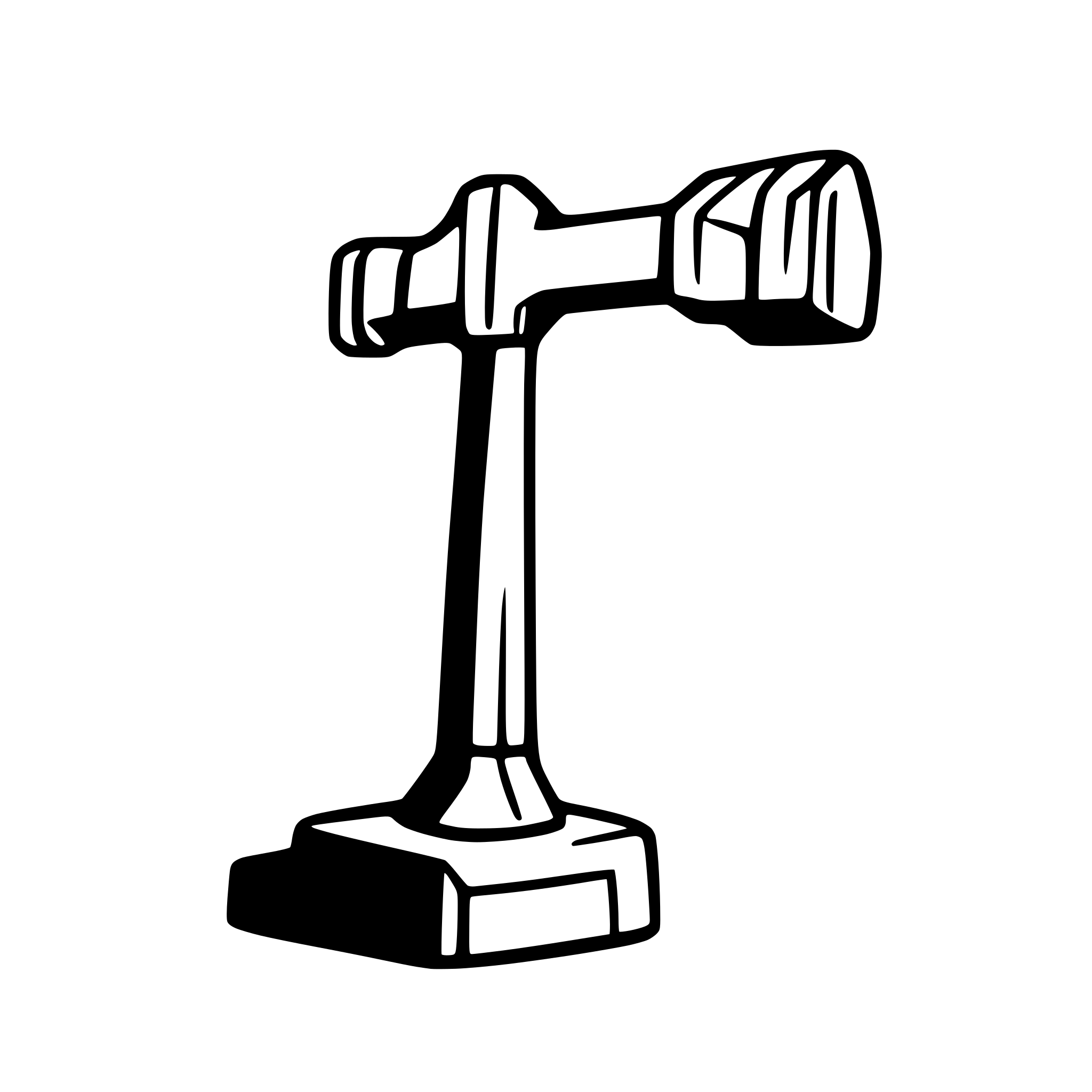 AI-generated SVG of a The SVG shows a simple line drawing of a sledgehammer. The sledgehammer has a head with a rectangular head. The head and handle are connected by a straight shaft. The sledgehammer is centered in the SVG and there are no other objects or interactions depicted.