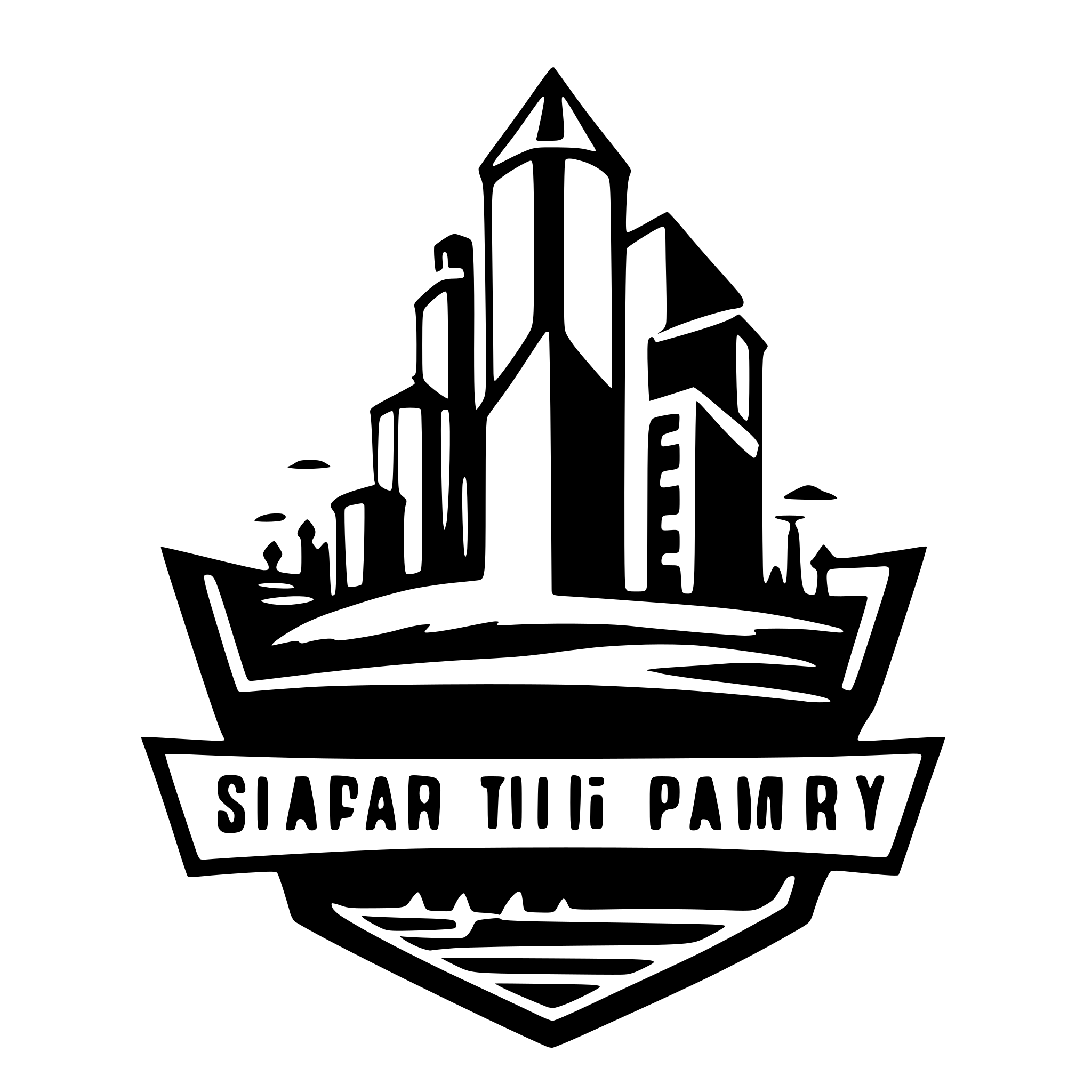 AI-generated SVG of a logo with sharp lines and company name