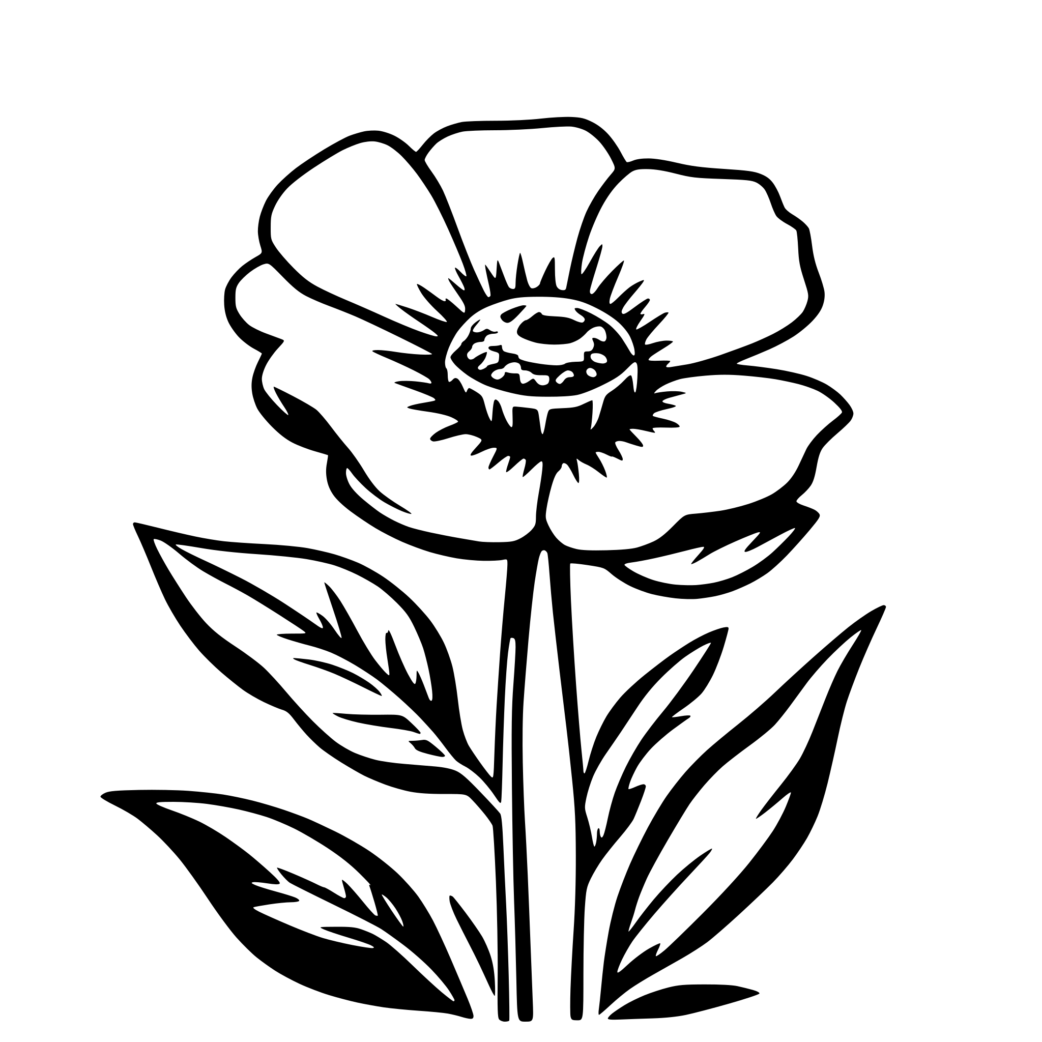AI-generated SVG of a flower