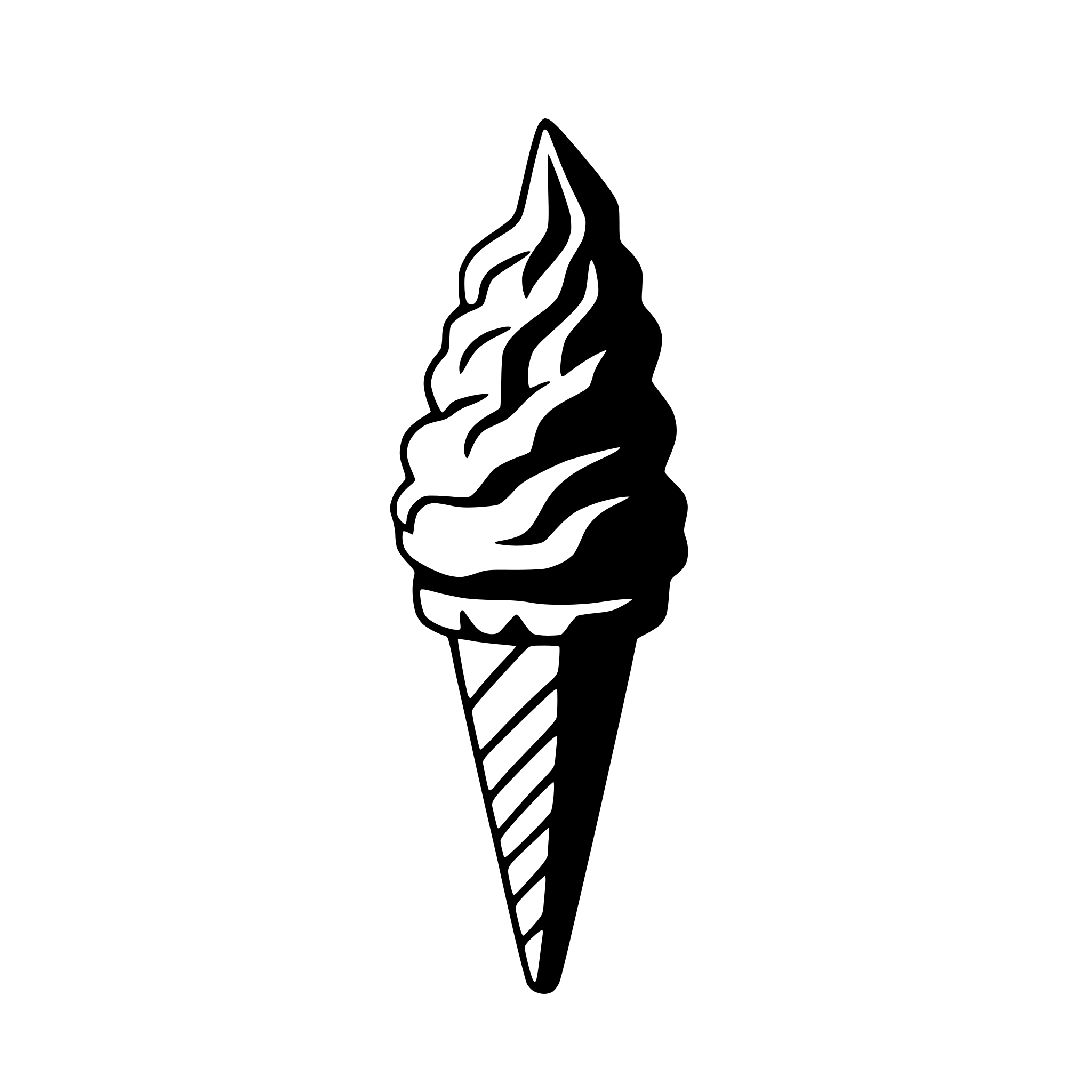 AI-generated SVG of 'ice cream cone melting'