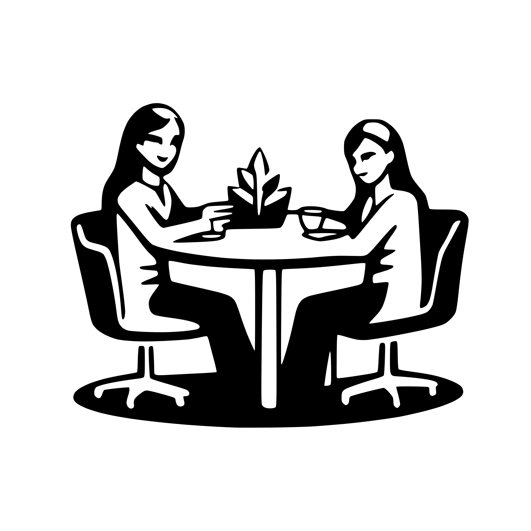 AI-generated SVG of 'buisness partners at the table'