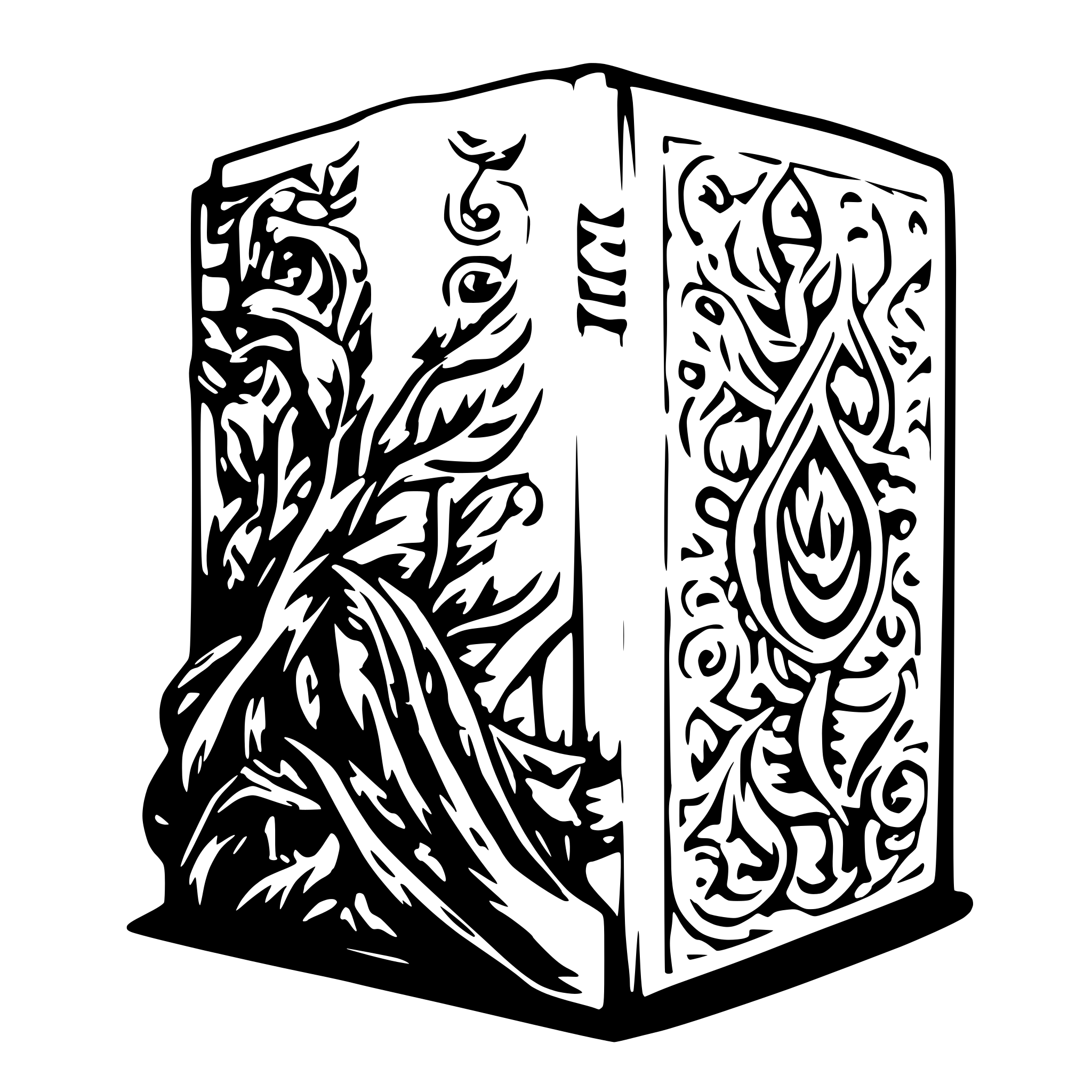 AI-generated SVG of 'single book'