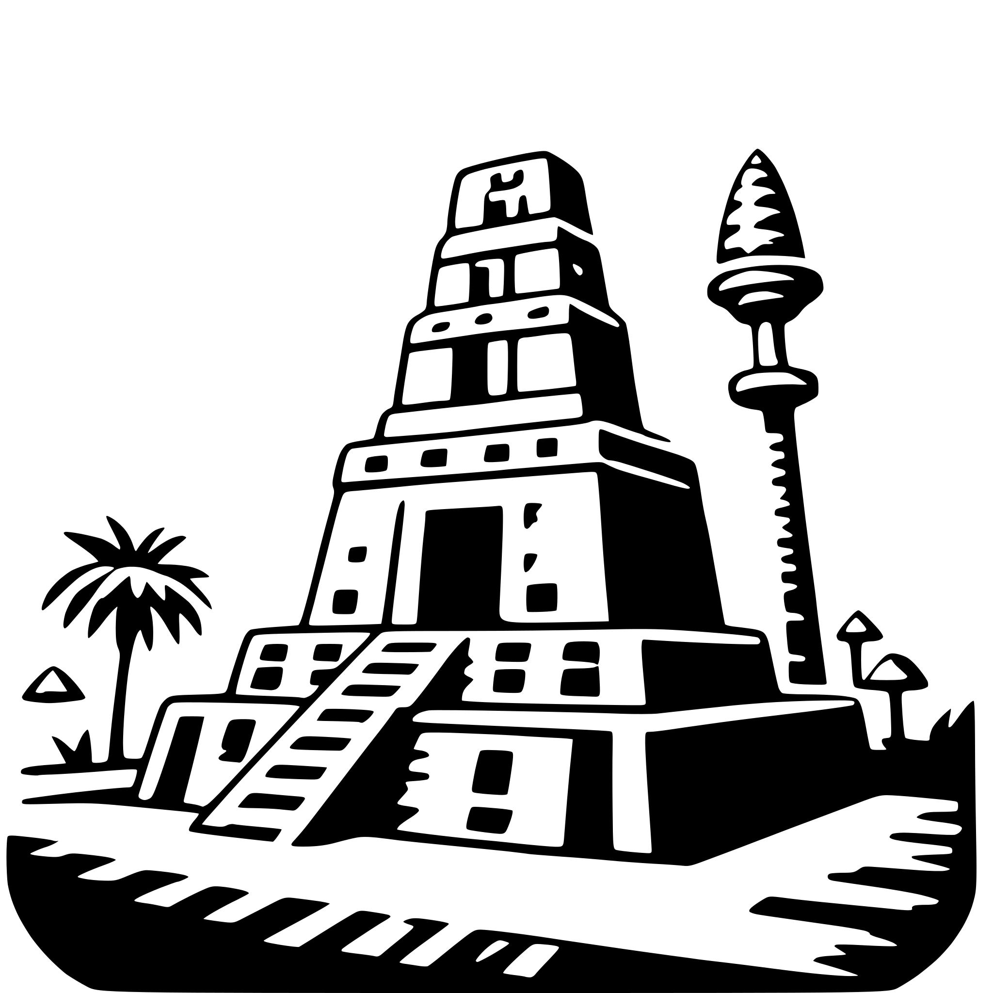 AI-generated SVG of a tikal
