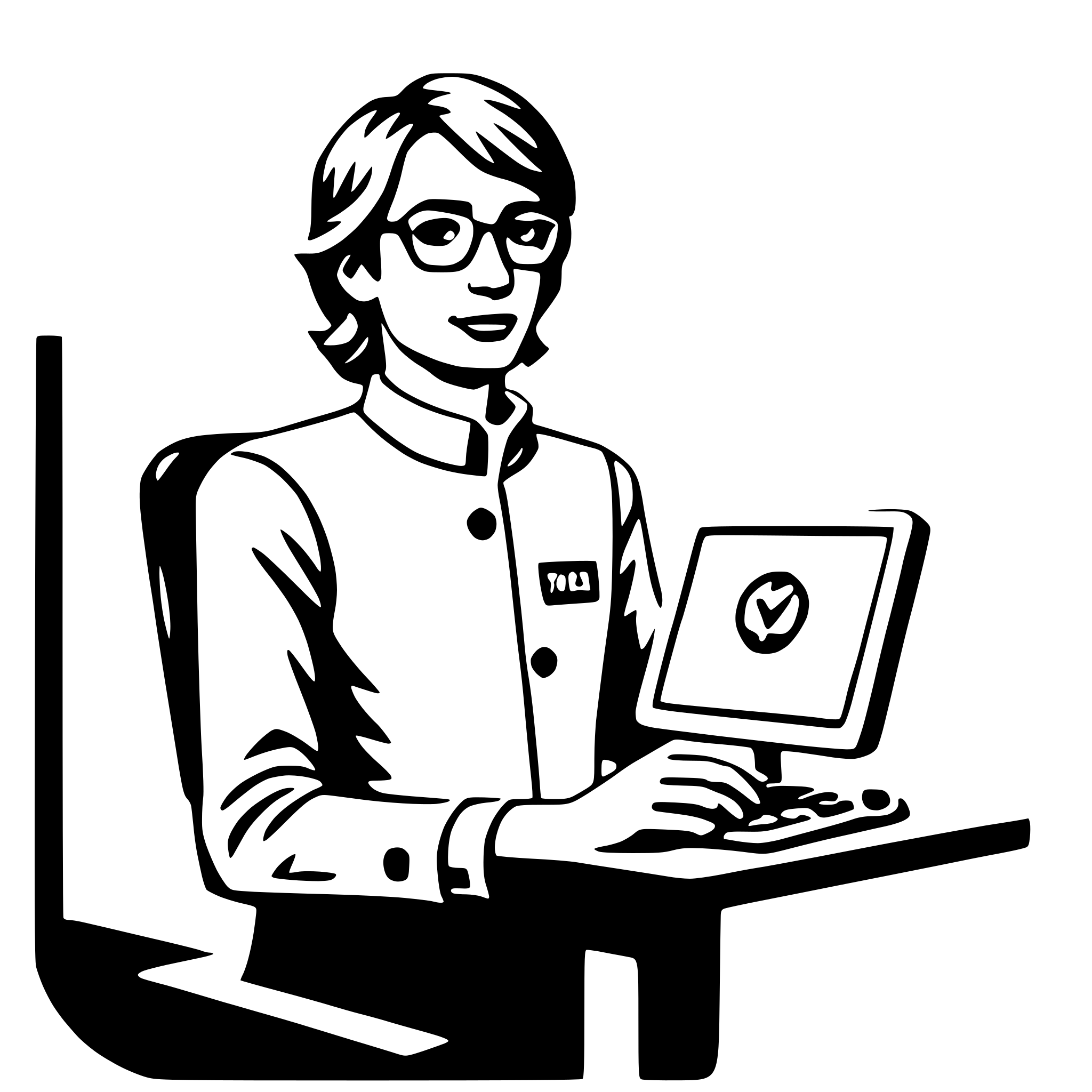 AI-generated SVG of a it specialist