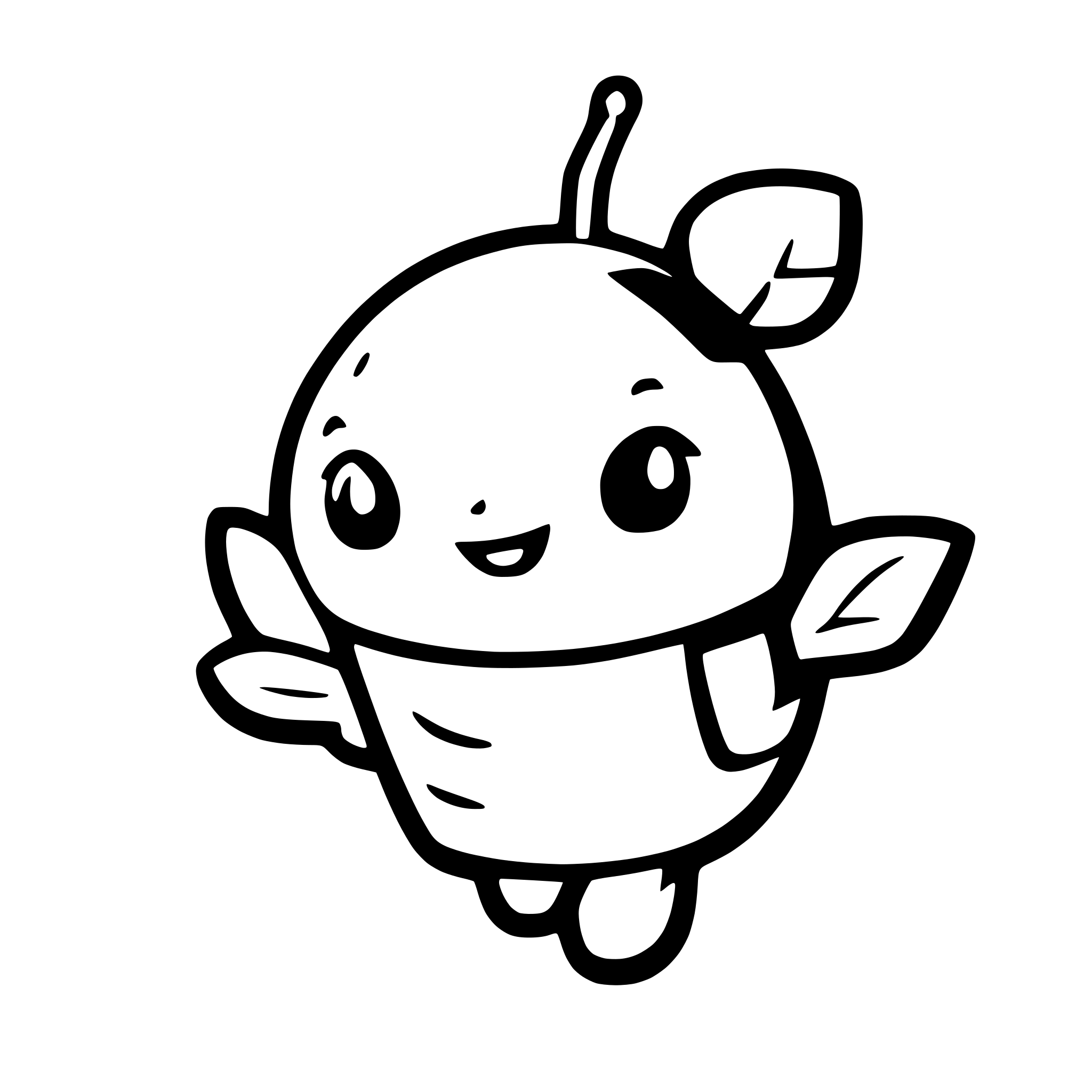 AI-generated SVG of a narwal