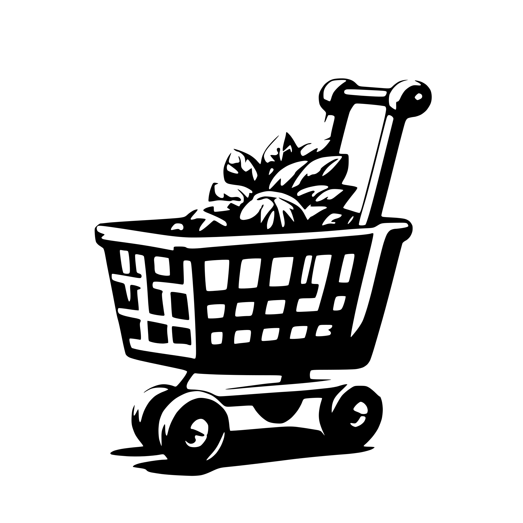 AI-generated SVG of a sad shopping cart