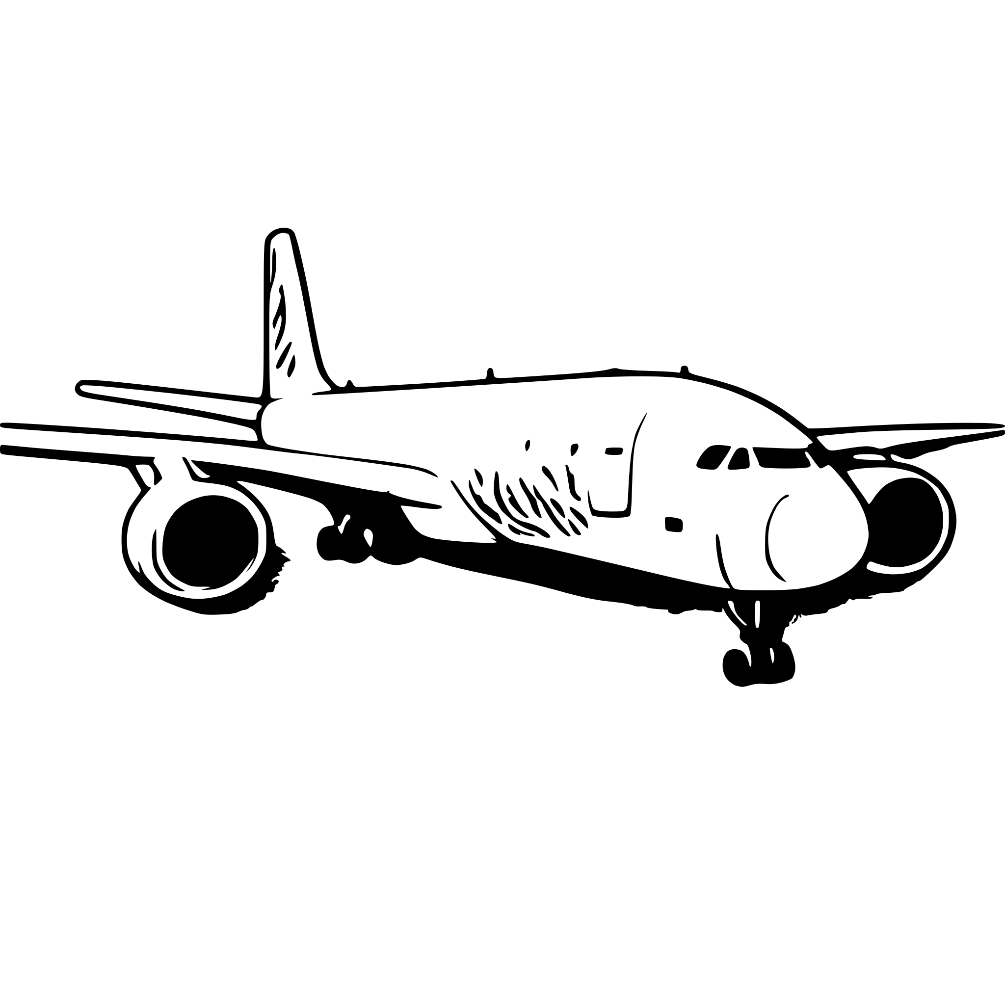 AI-generated SVG of a airbus a380