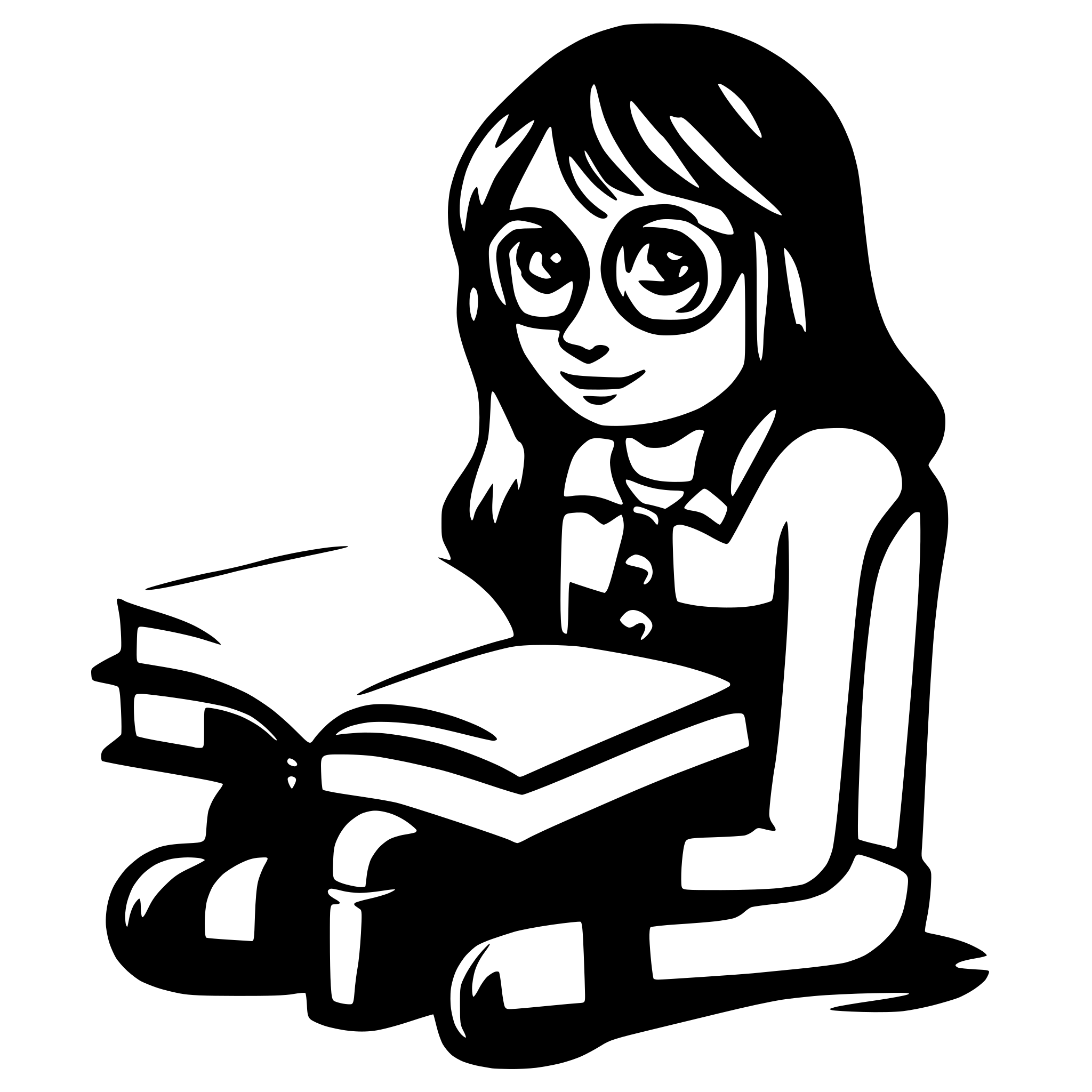 AI-generated SVG of 'bookworm'