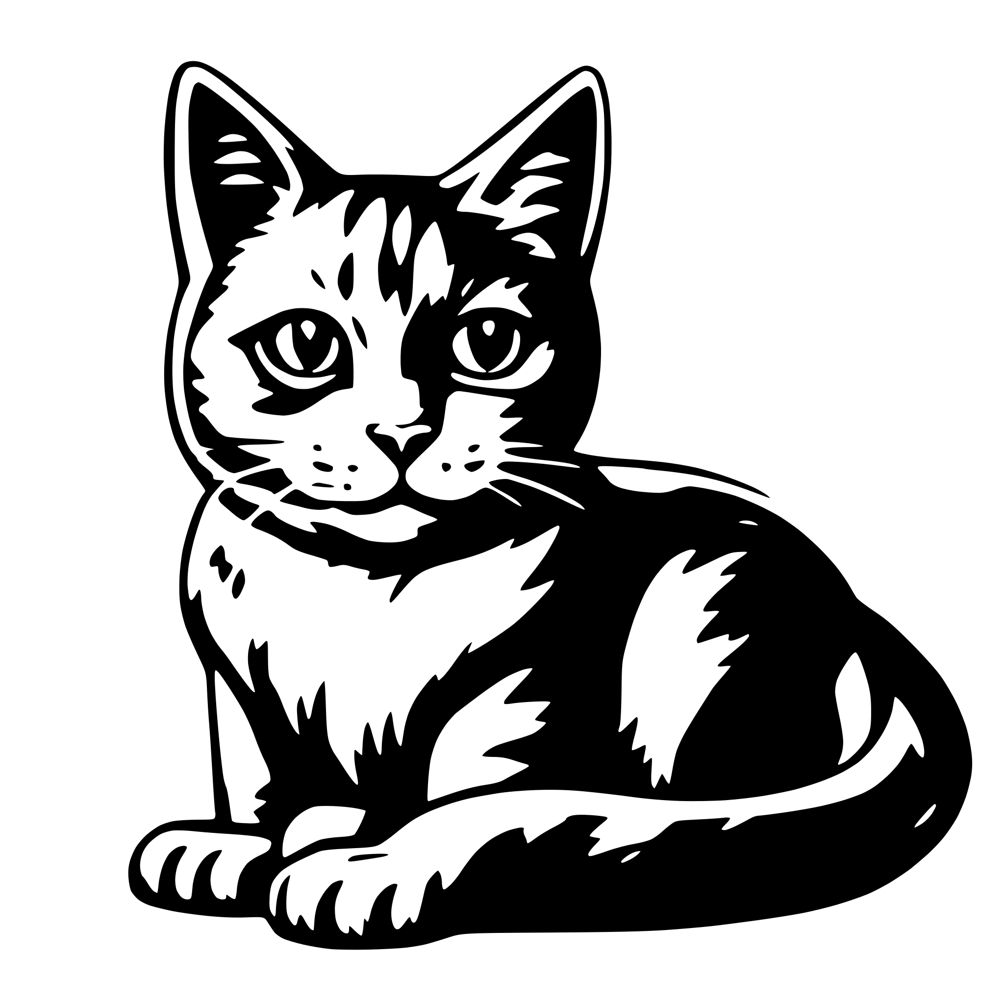 AI-generated SVG of 'ORNGE CAT'