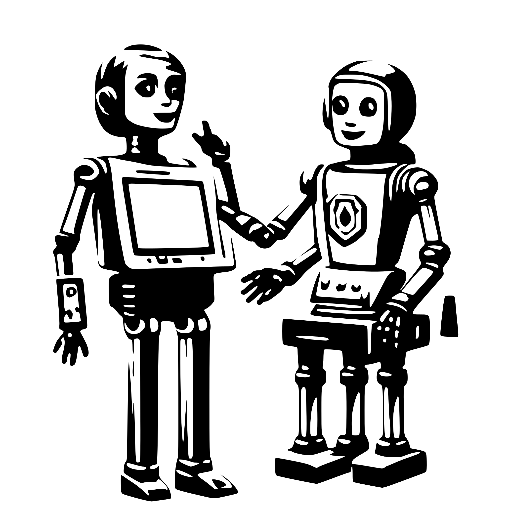 AI-generated SVG of 'A ai robot is teacher teaching human'