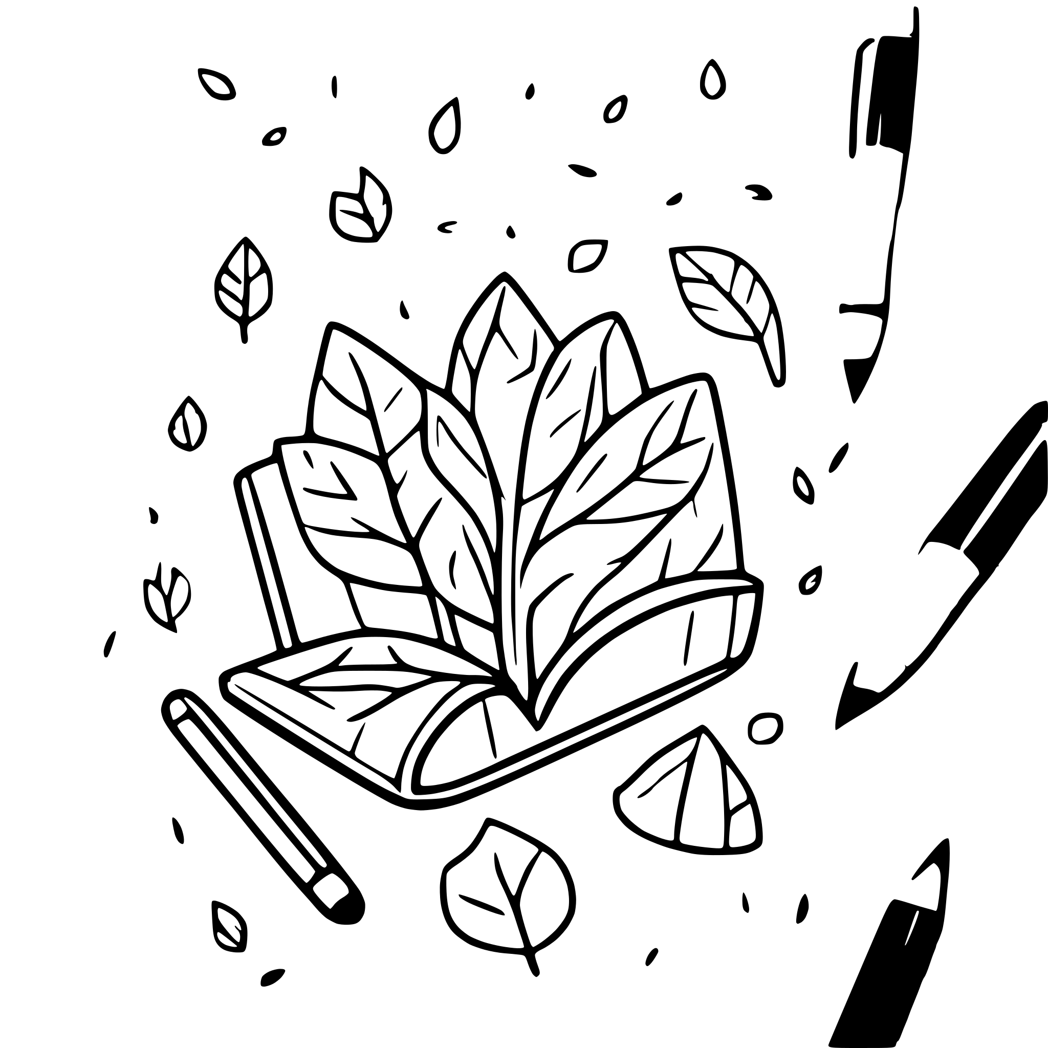 AI-generated SVG of 'Random pattern of doodles related to school'