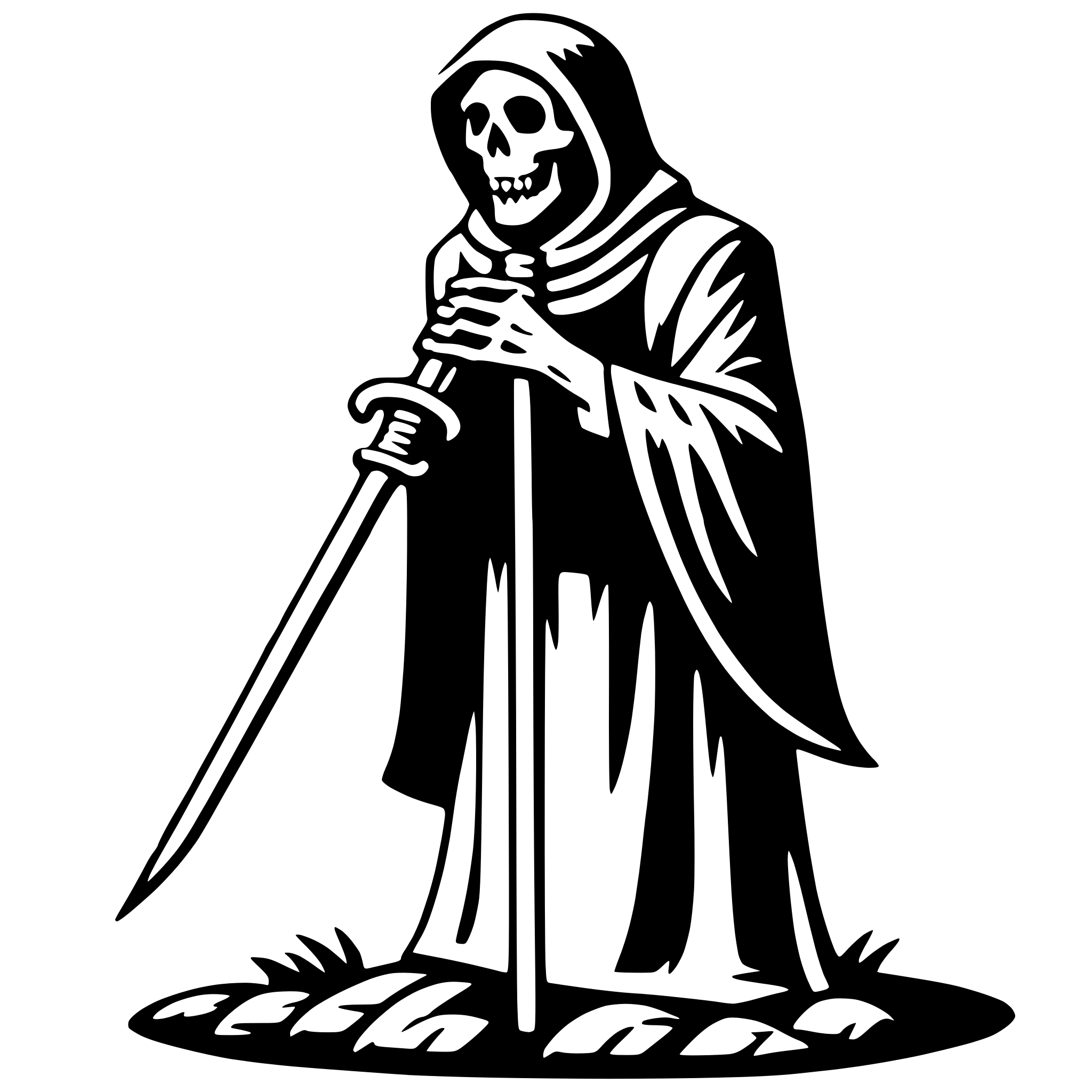 AI-generated SVG of 'grim reaper'