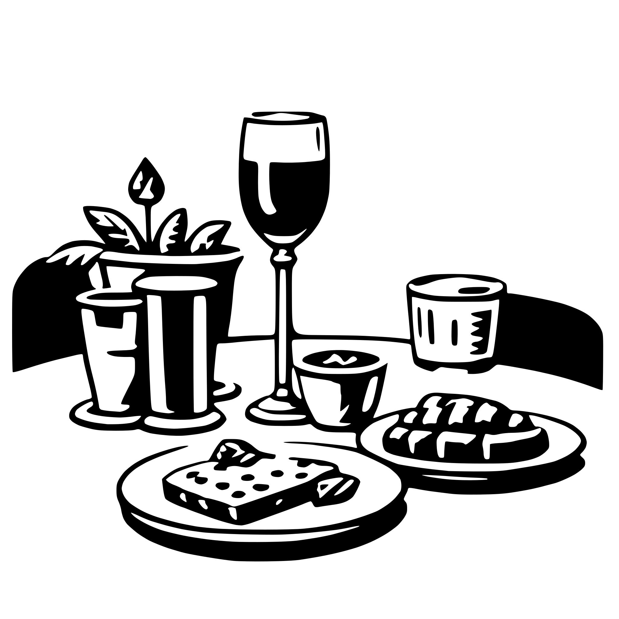 AI-generated SVG of a romantic dinner