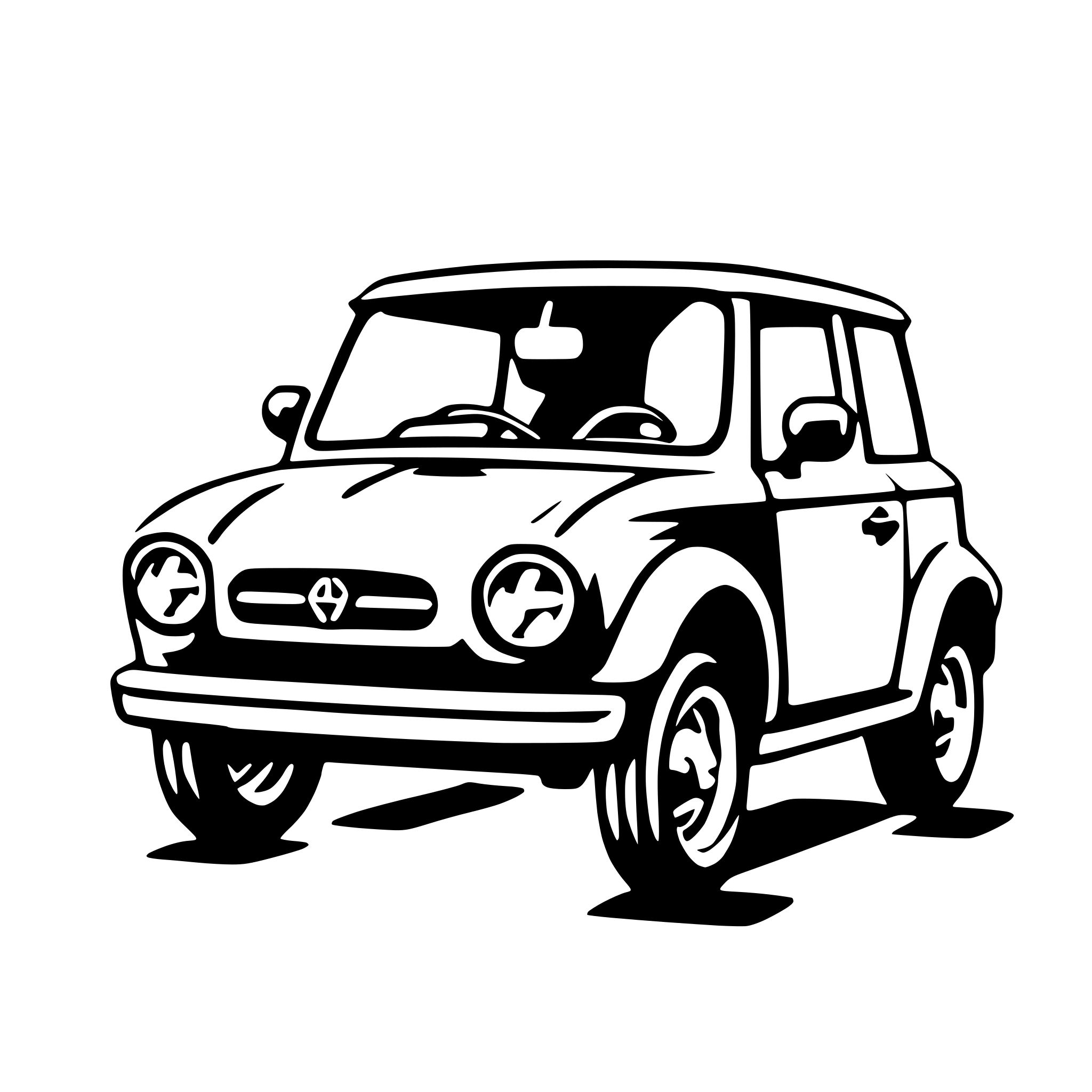 AI-generated SVG of a kei car