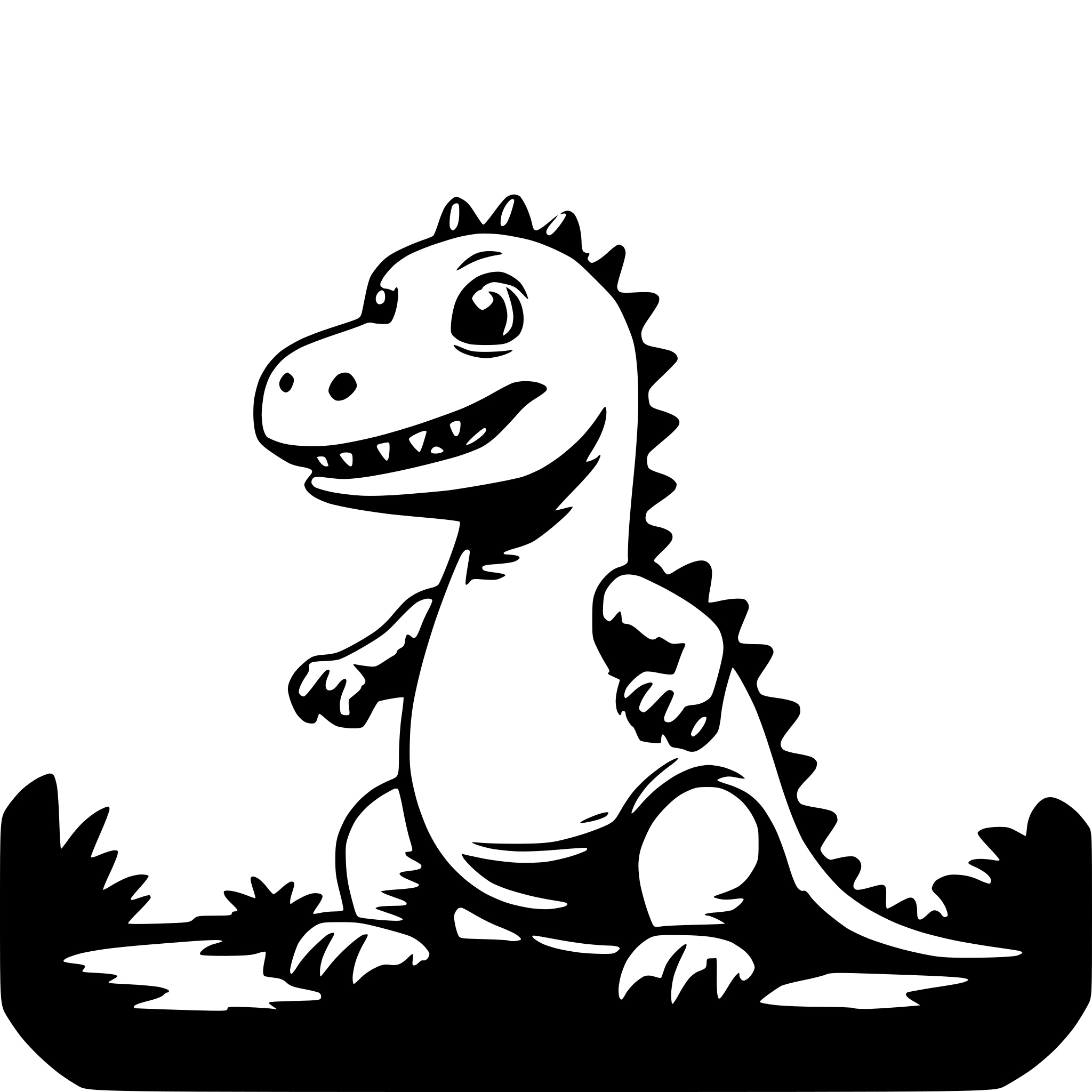 AI-generated SVG of 'baby dino'