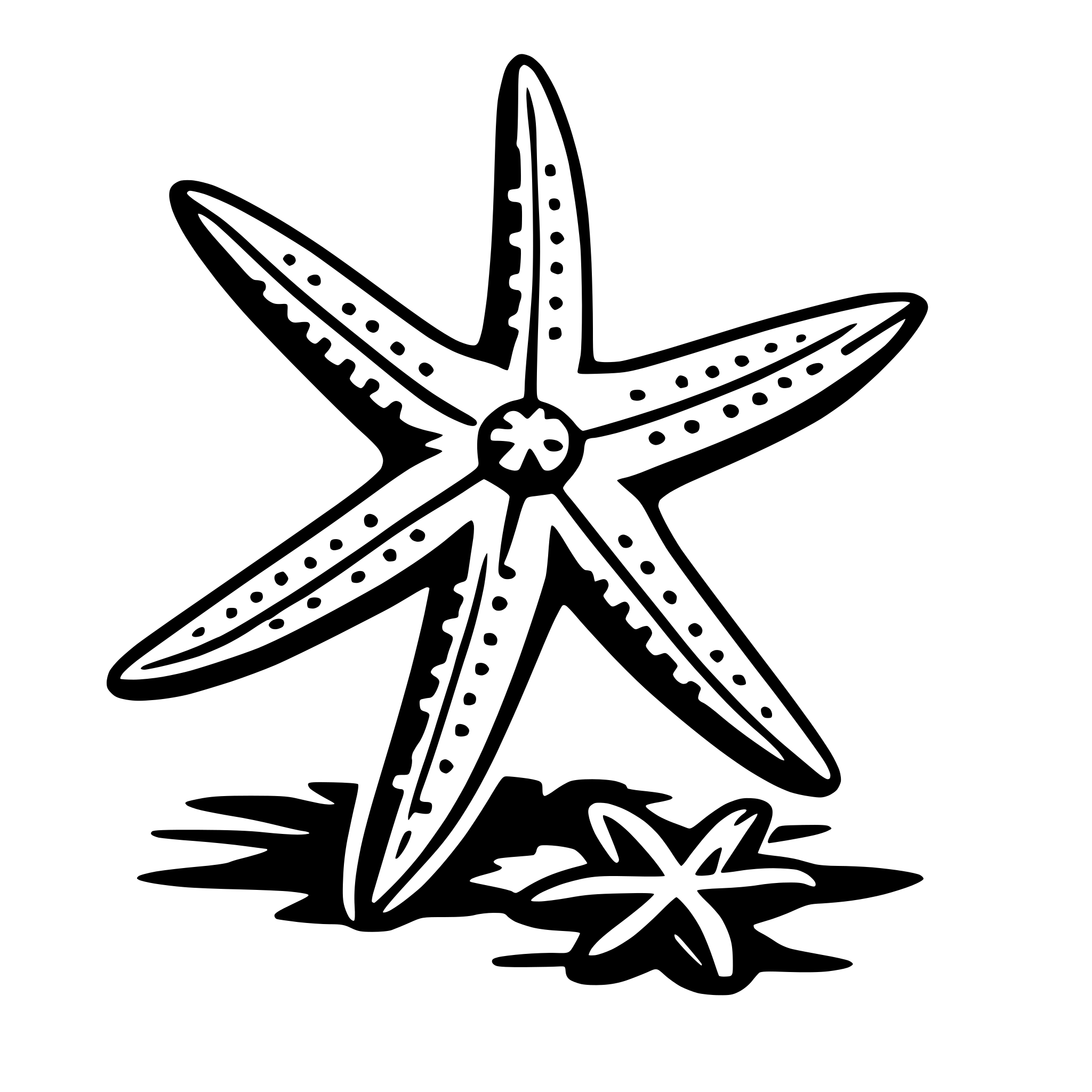 AI-generated SVG of 'starfish'