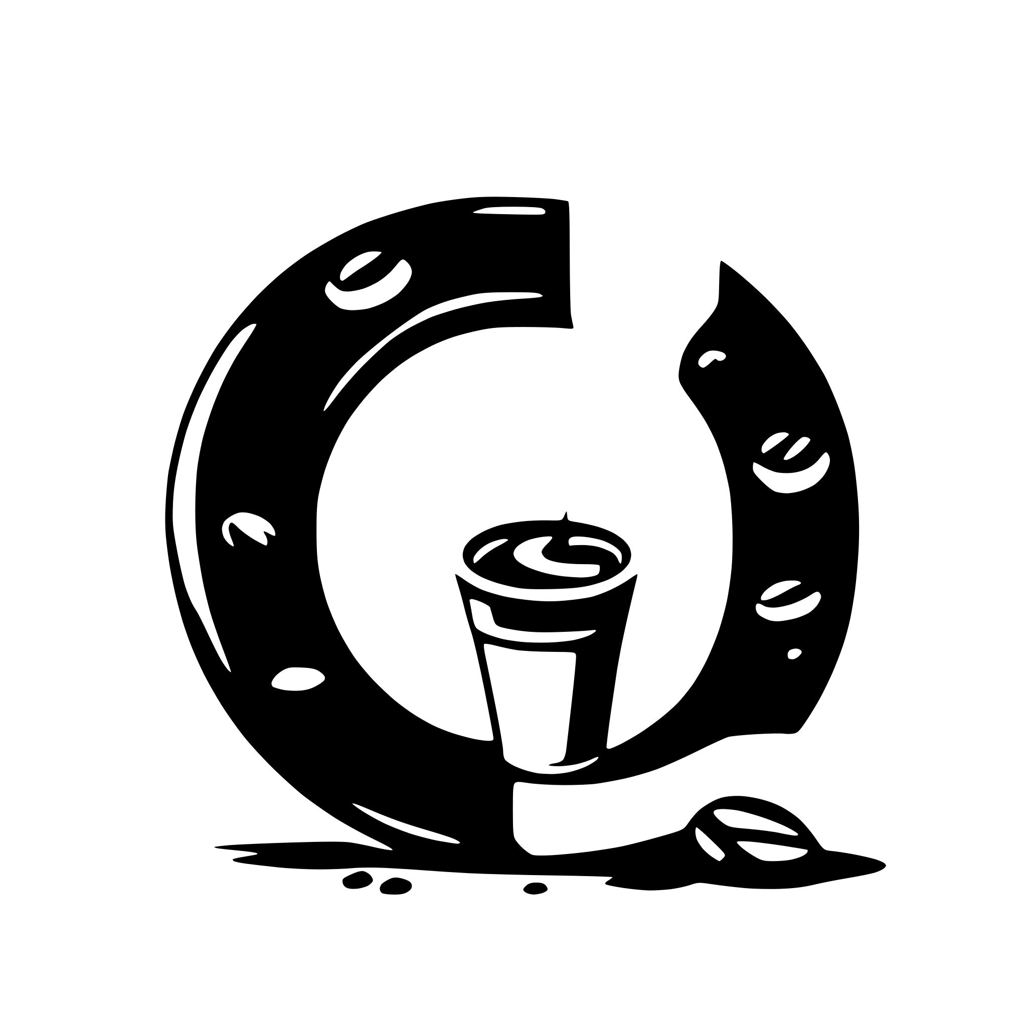 AI-generated SVG of 'letter o with coffee foam'