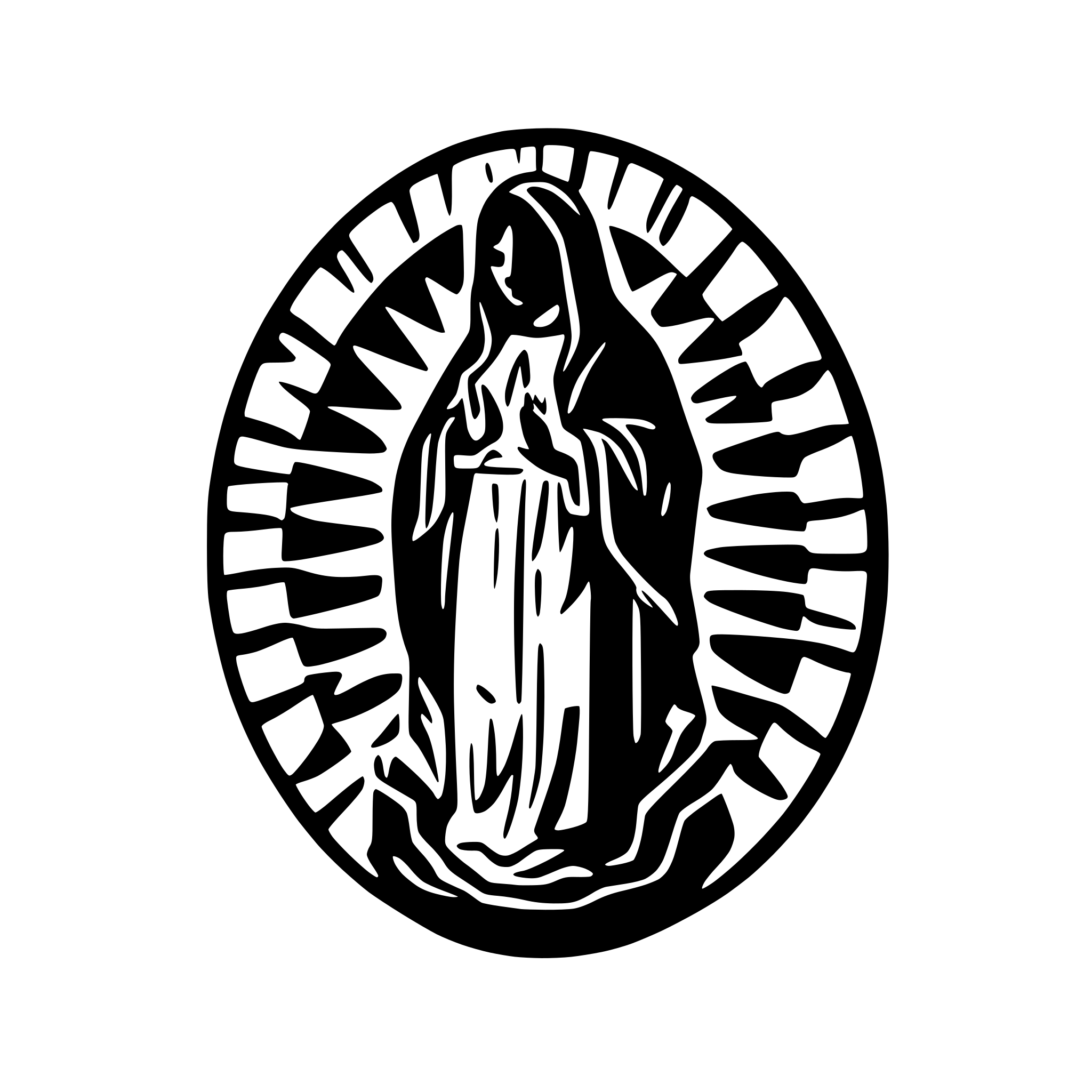 AI-generated SVG of a our lady of guadalupe