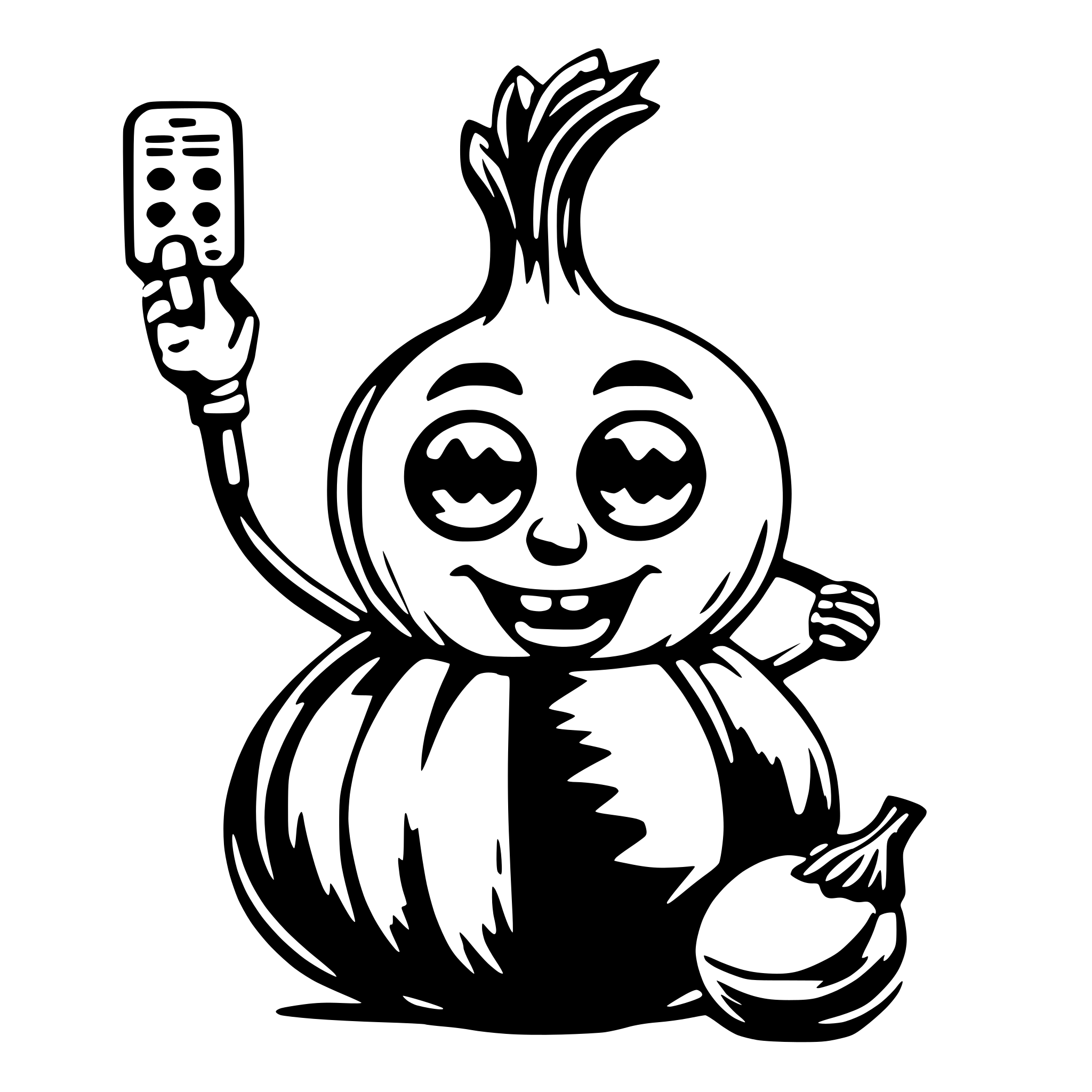 AI-generated SVG of 'funny onion with telefon'