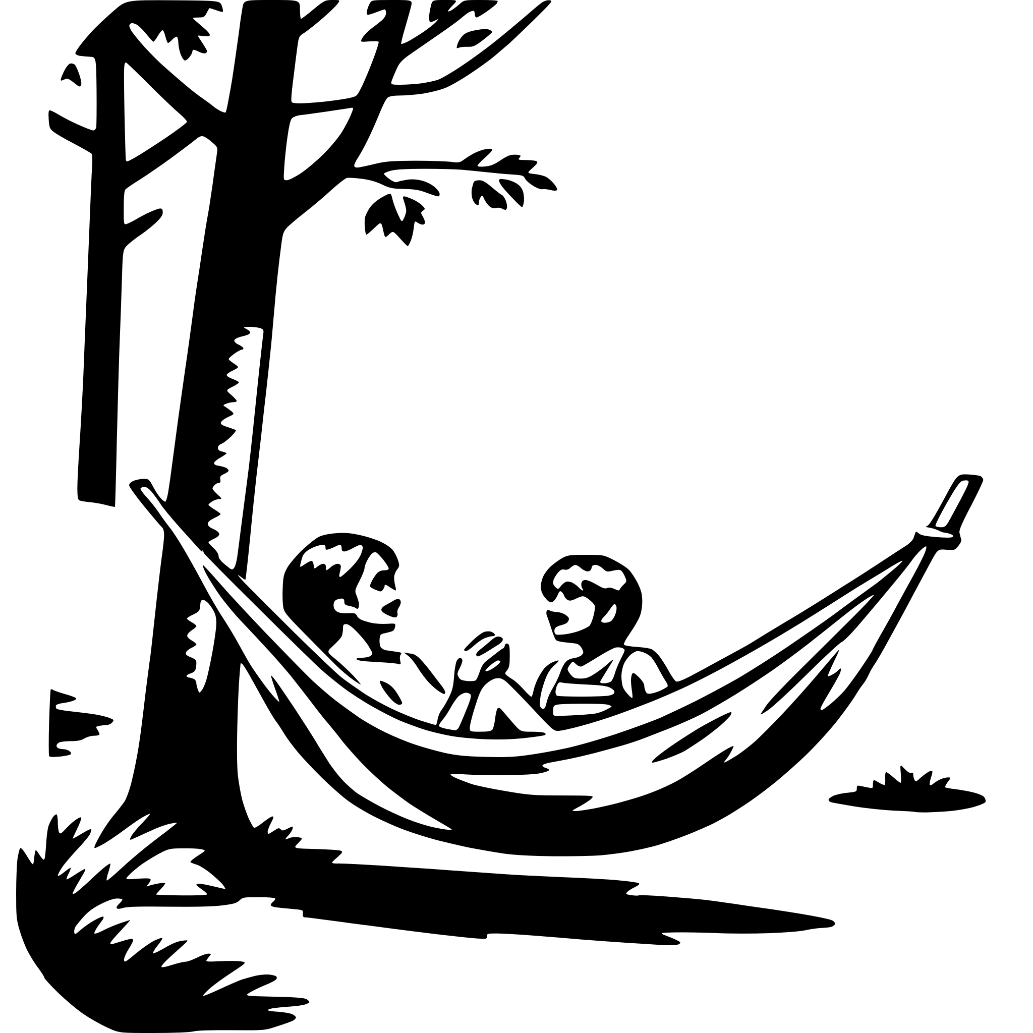AI-generated SVG of a couples in hammock