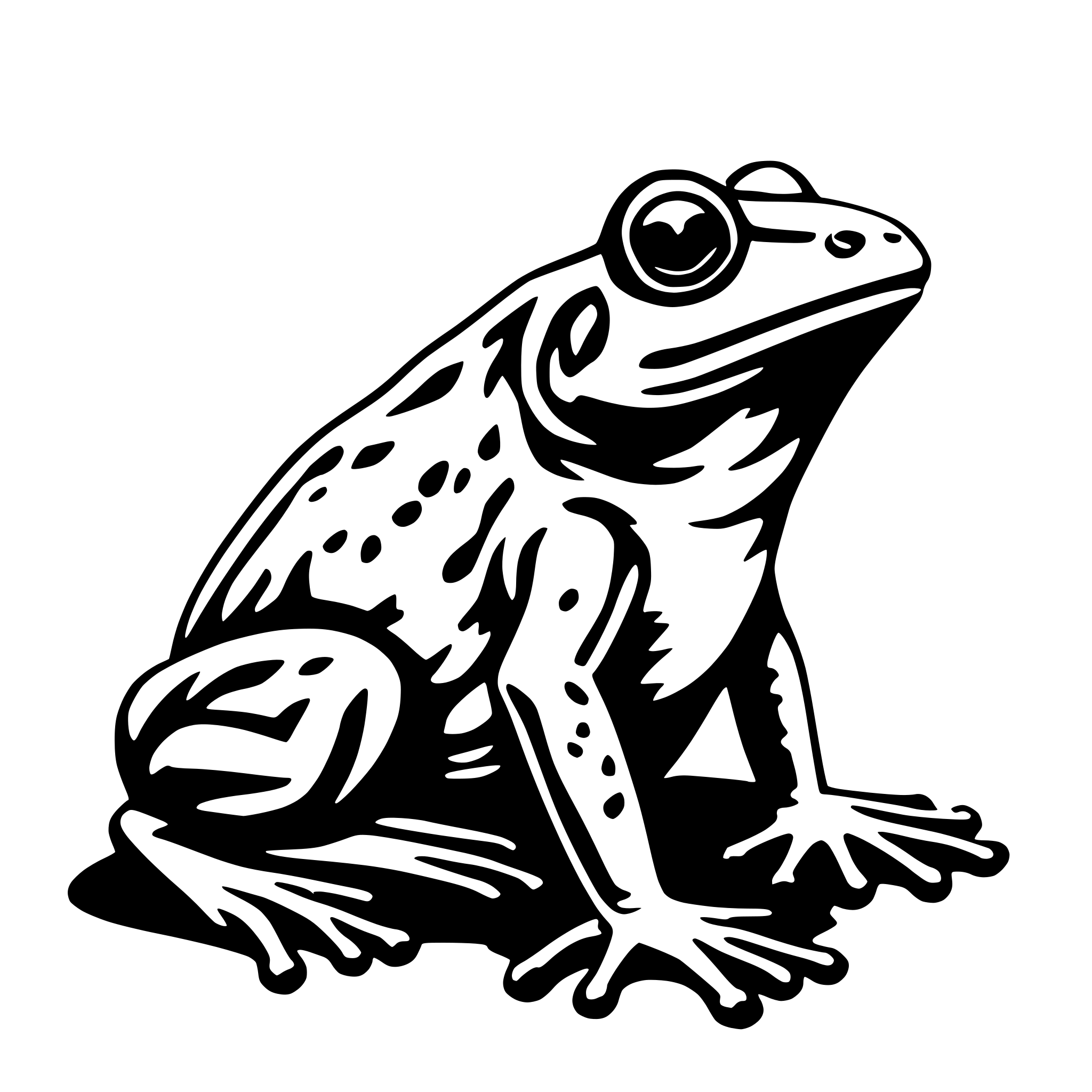 AI-generated SVG of 'green frog'
