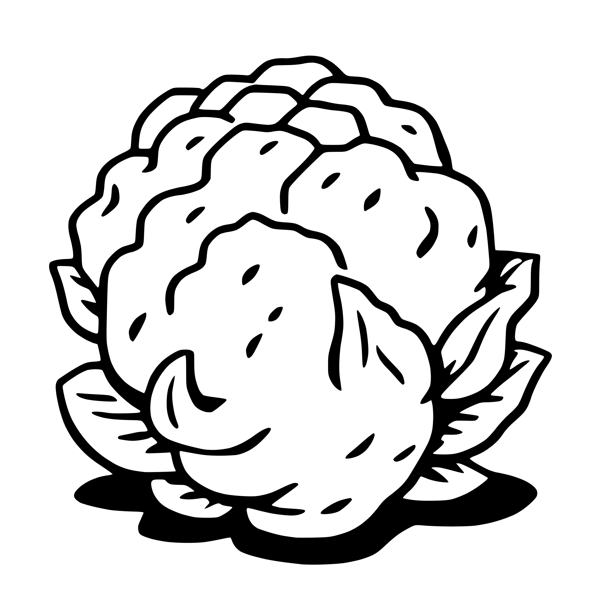 AI-generated SVG of a cauliflower
