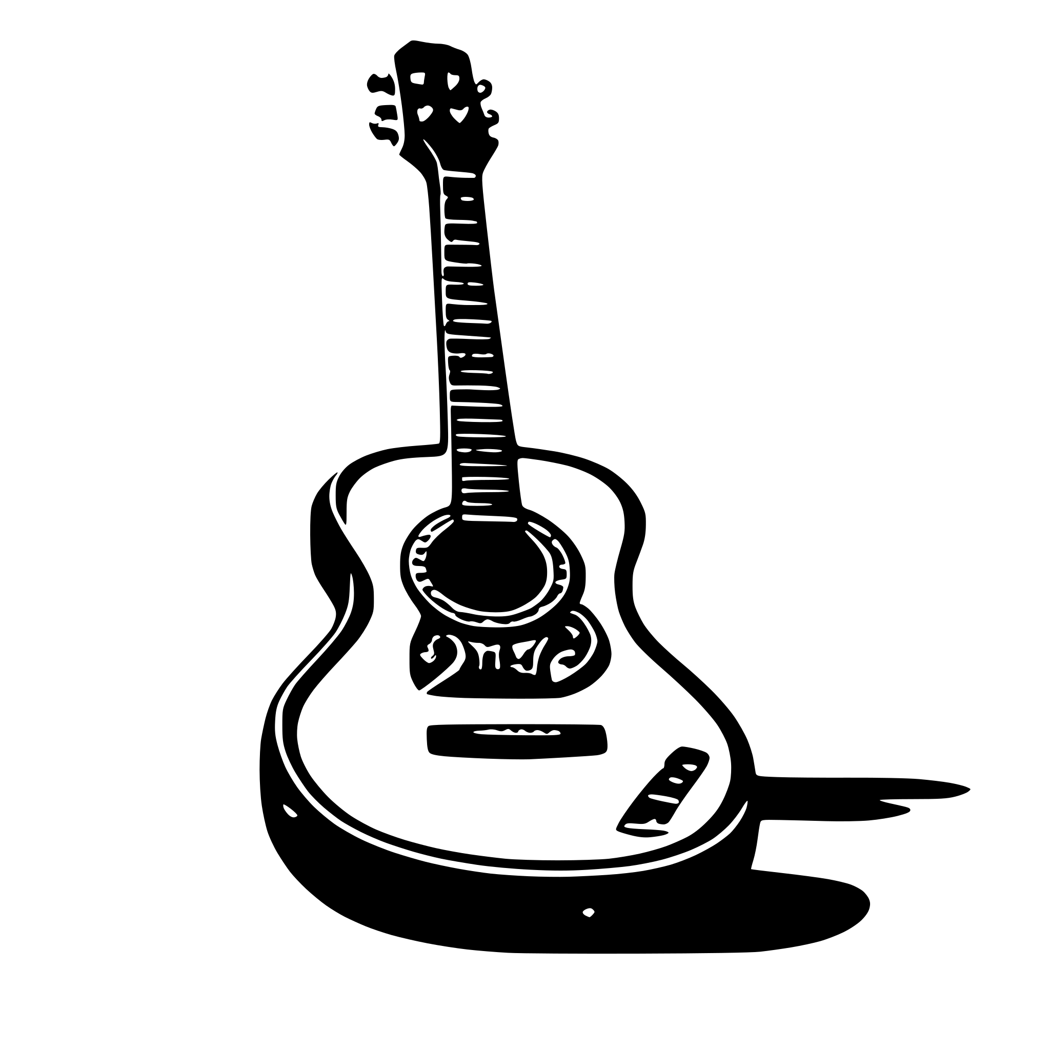 AI-generated SVG of a Stencil guitar