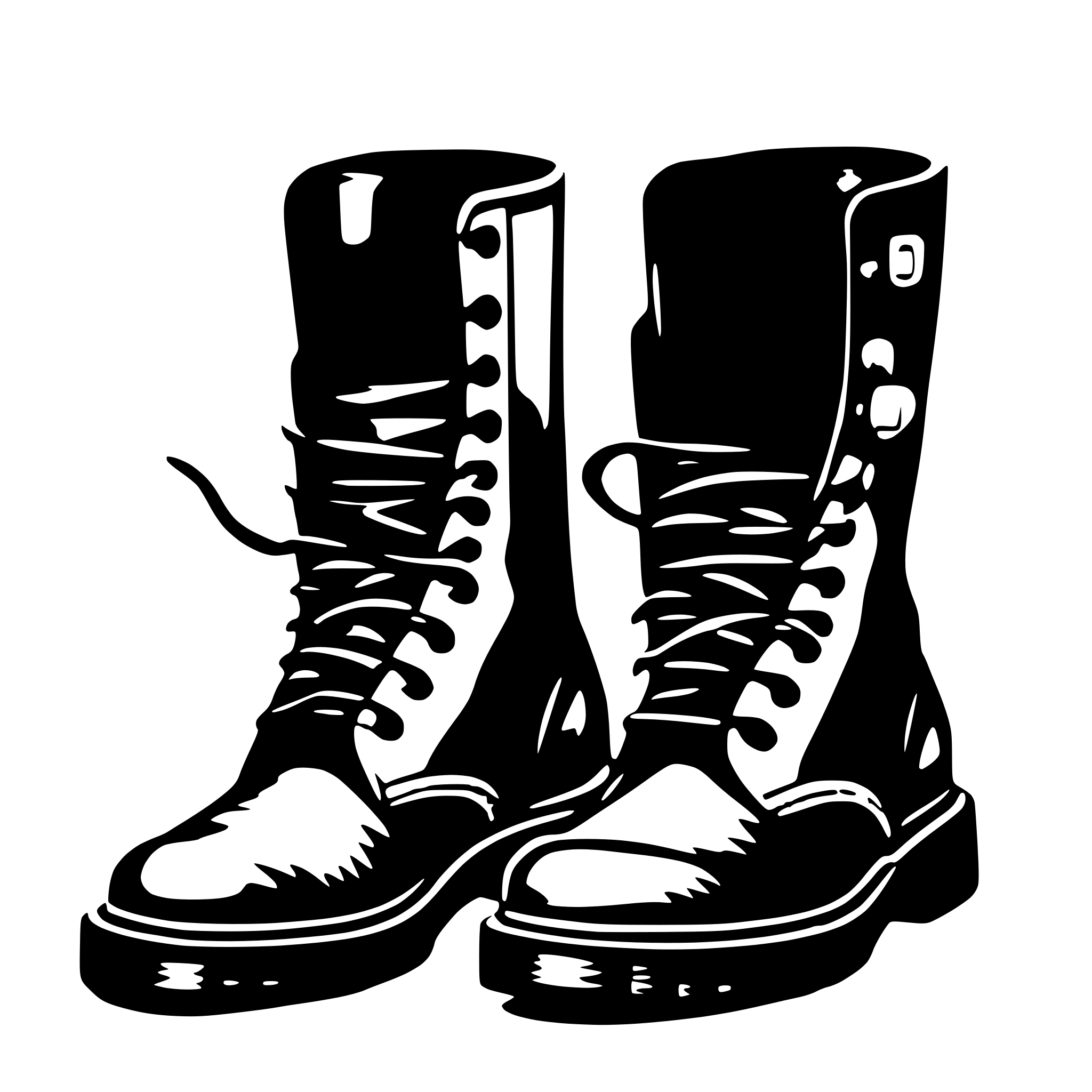 AI-generated SVG of a dr martens solid