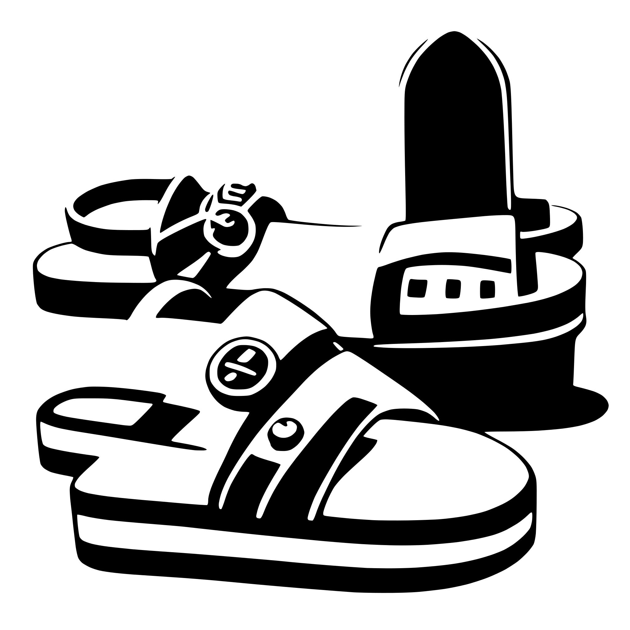 AI-generated SVG of 'sandals'