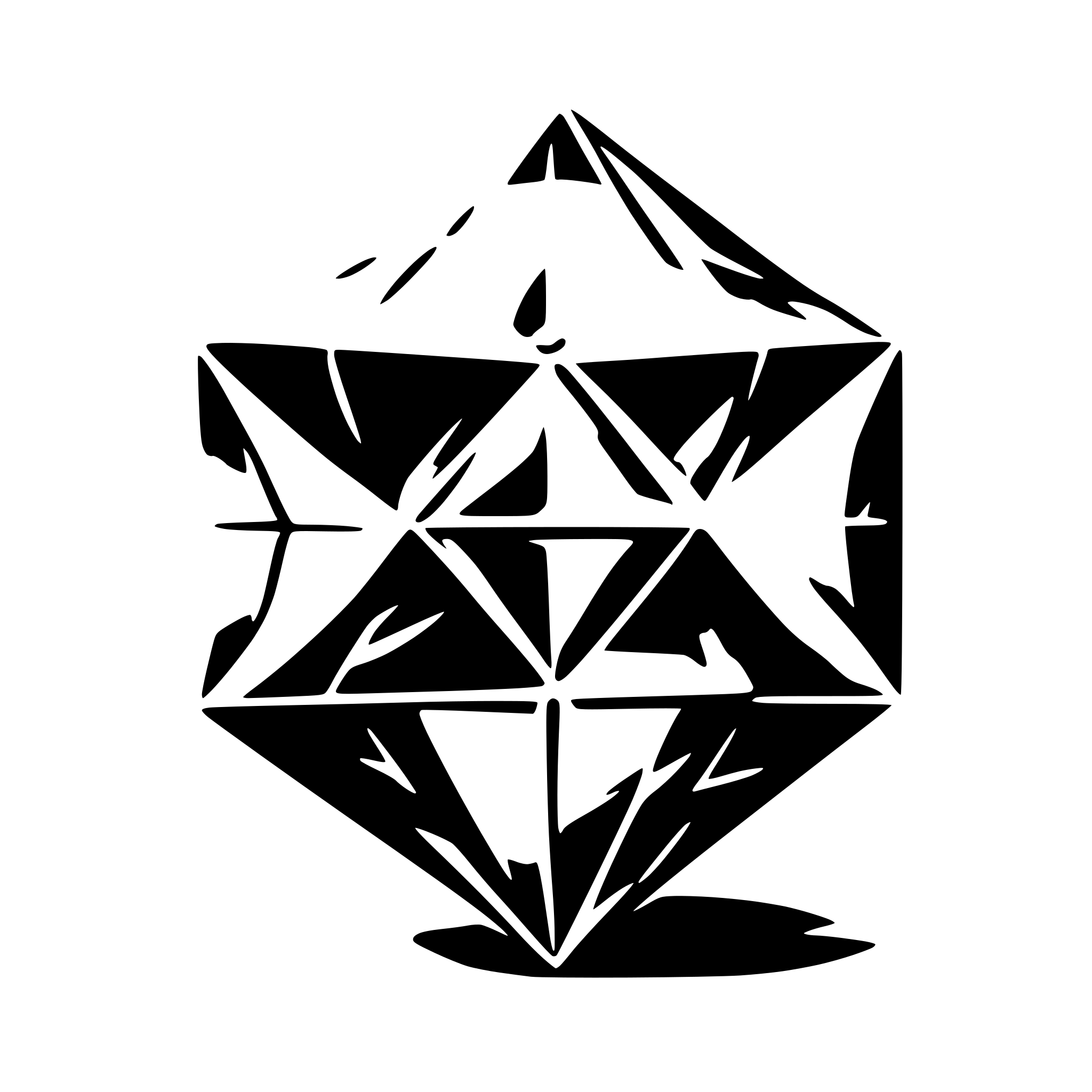 AI-generated SVG of a A octahedral diamon crystal