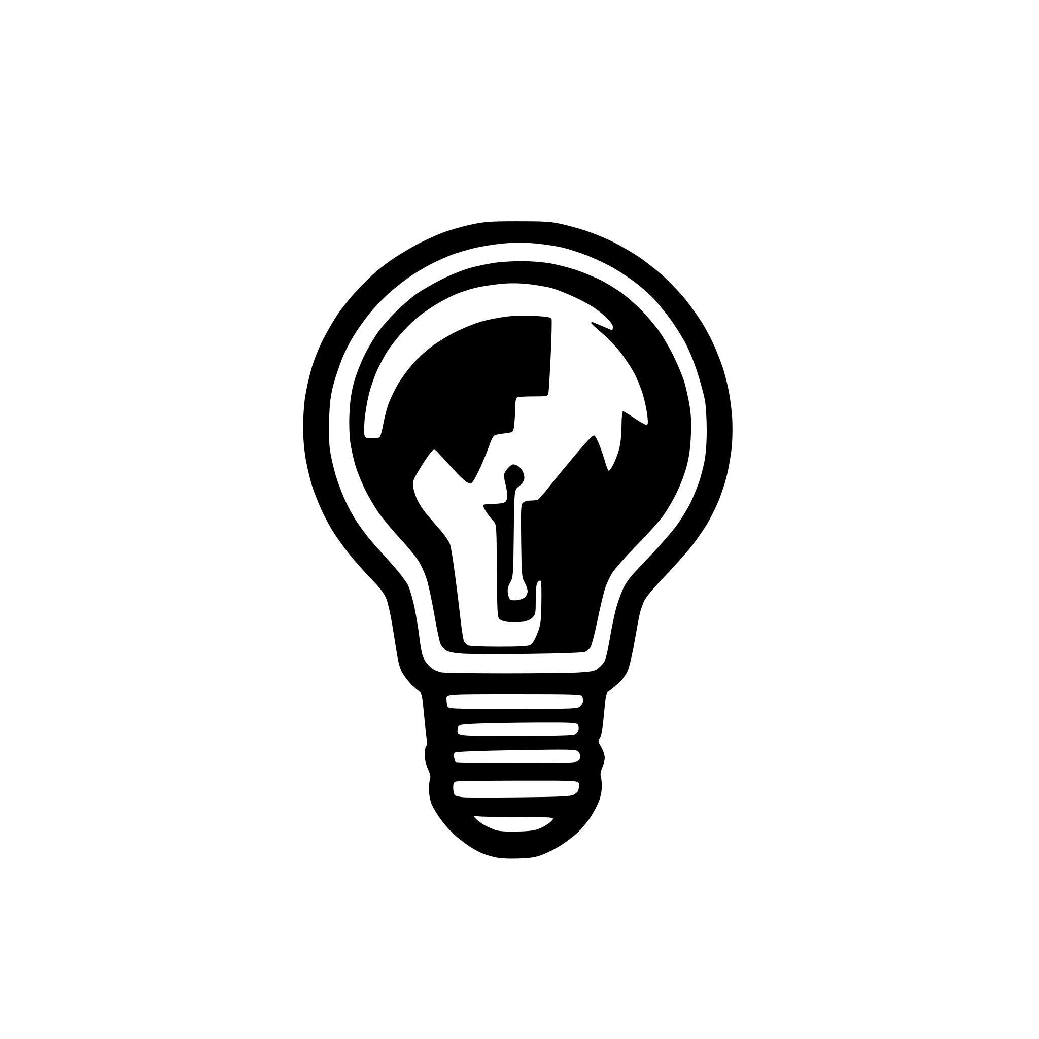 AI-generated SVG of a light bulb icon radiating light